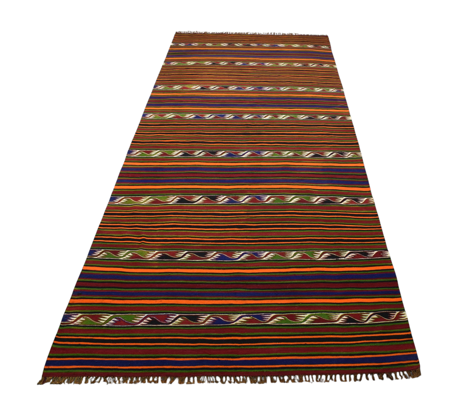 Kilim Antik El Dokuma Yün Anadolu Yörük Kilimi 0134 - Yeni - Çok Renkli