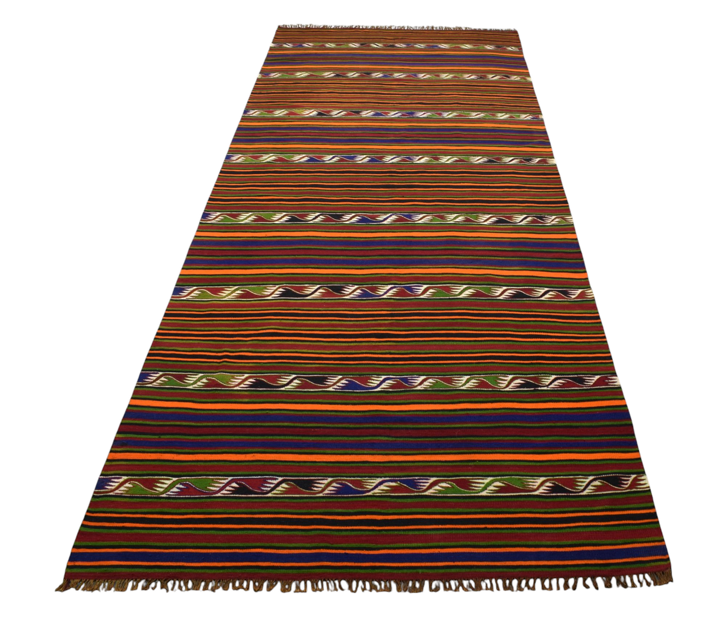 Kilim Antik El Dokuma Yün Anadolu Yörük Kilimi 0134 - Yeni - Çok Renkli