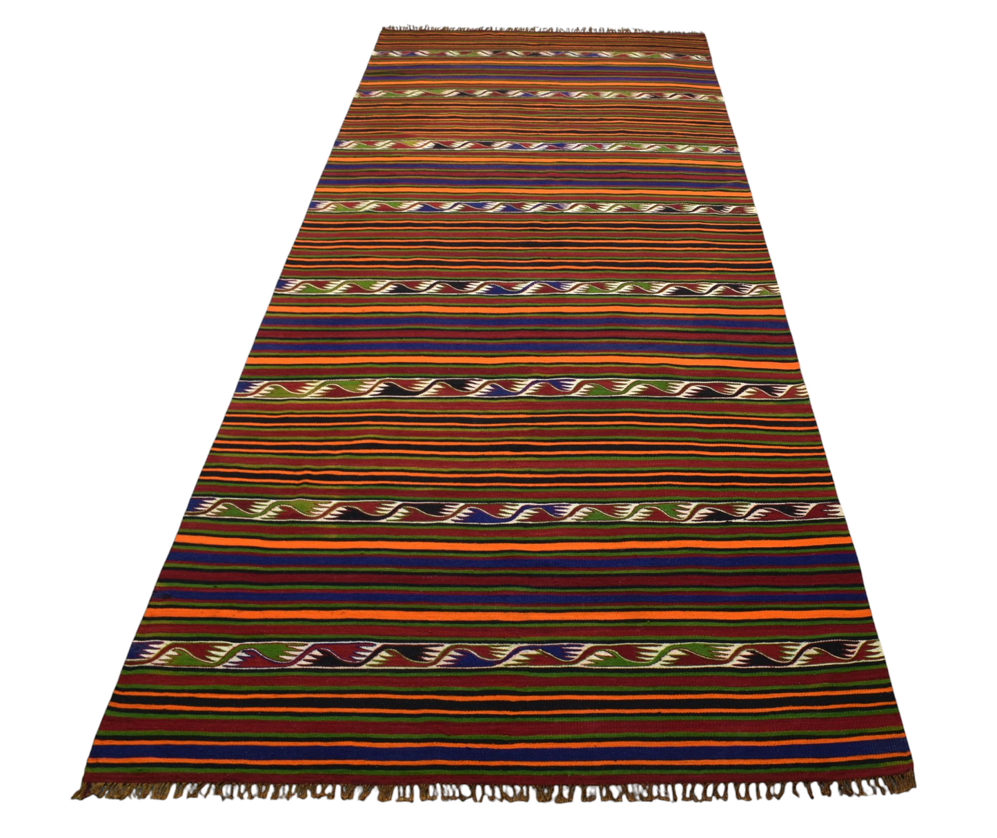 Kilim Antik El Dokuma Yün Anadolu Yörük Kilimi 0134 - Yeni - Çok Renkli