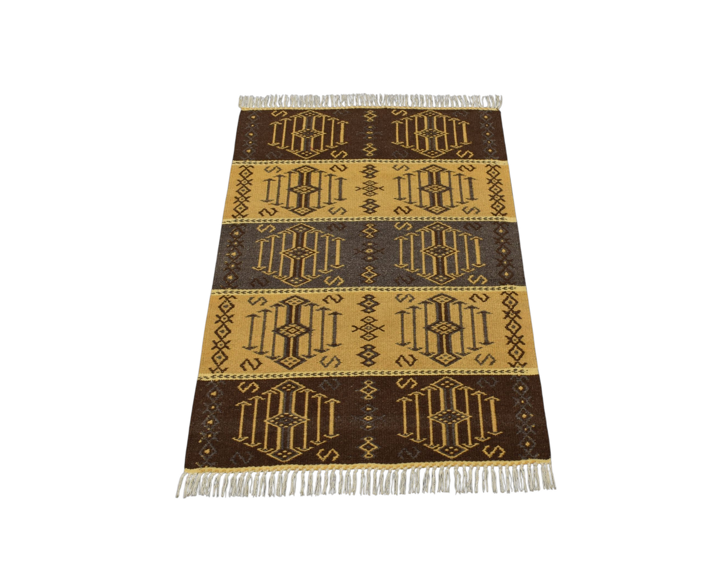 Kilim Antik El Dokuma Modern Tarz Özel Tasarım Yün Kilimi 0148 - Yeni - Çok Renkli