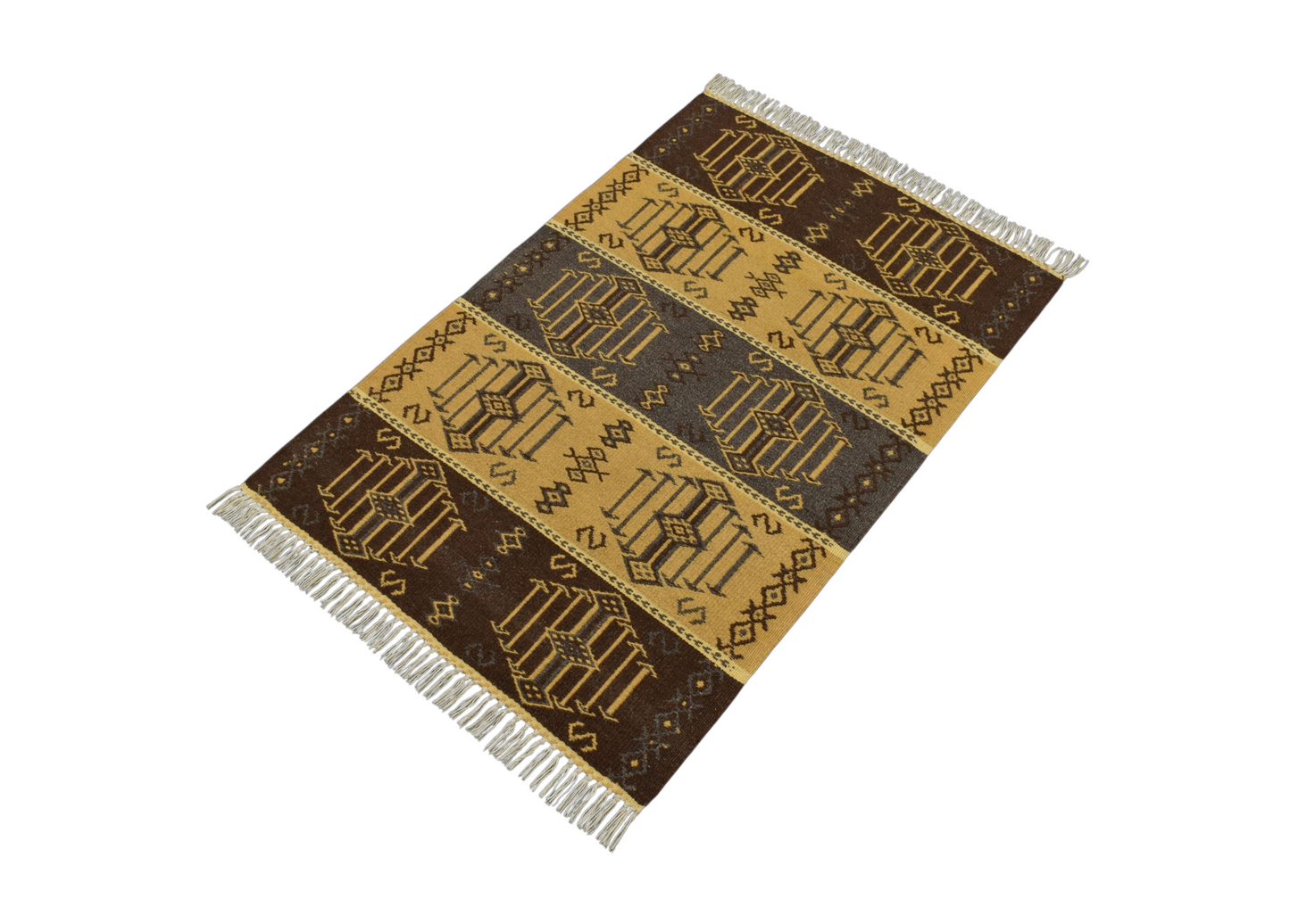 Kilim Antik El Dokuma Modern Tarz Özel Tasarım Yün Kilimi 0148 - Yeni - Çok Renkli