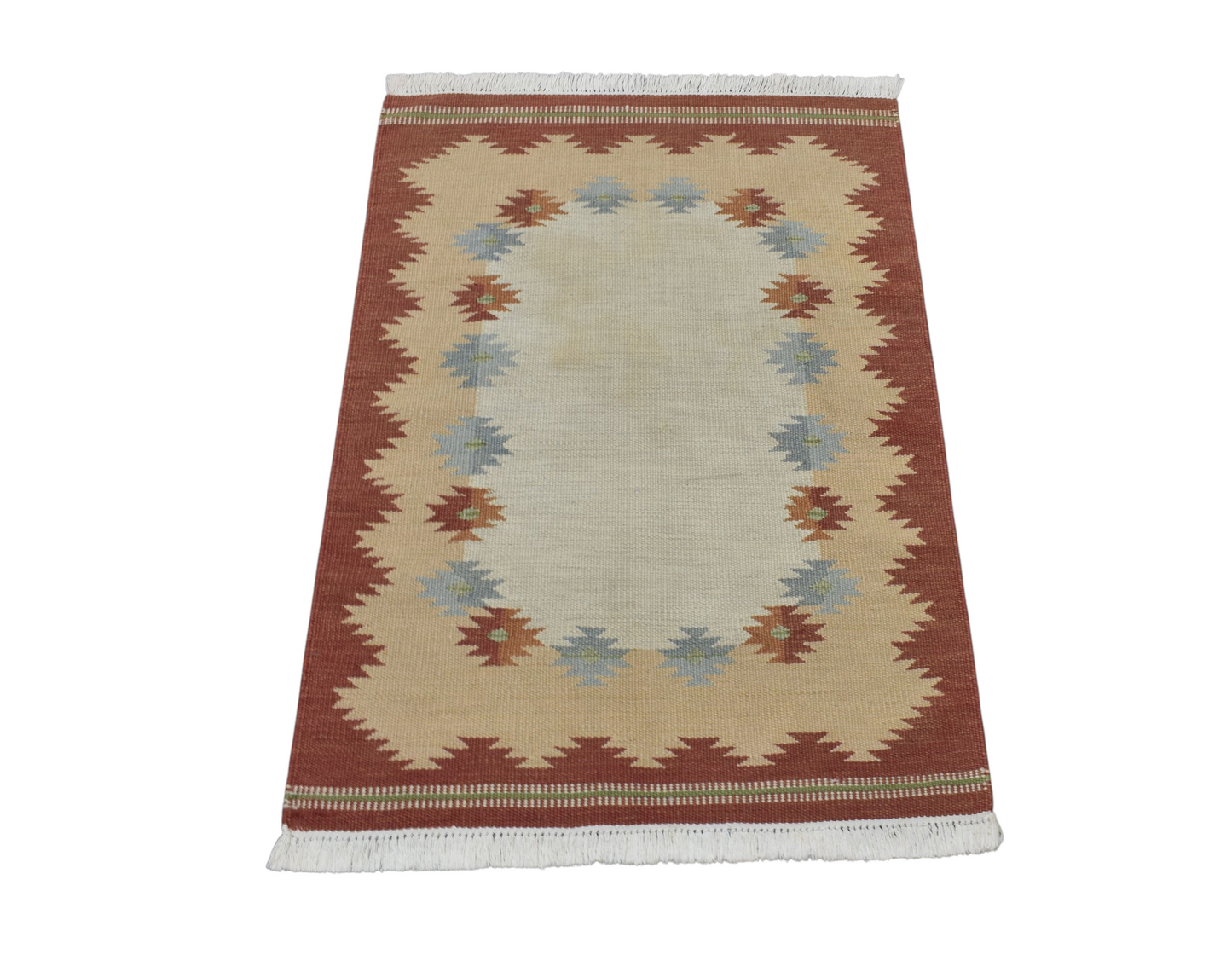 Kilim Antik El Dokuma Modern Benzersiz Pastel Yün Kilimi 0154 - Vintage - Çok Renkli