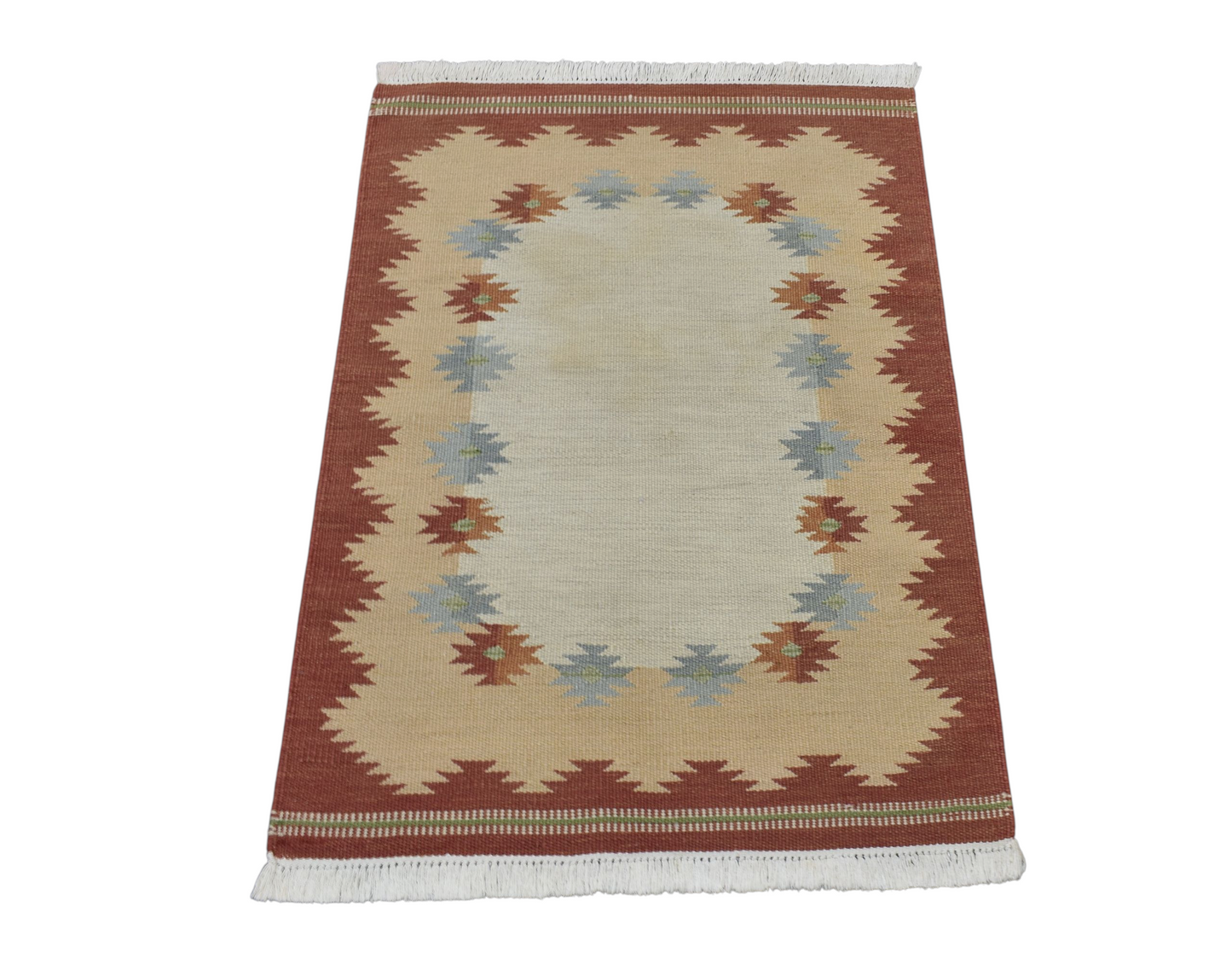 Kilim Antik El Dokuma Modern Benzersiz Pastel Yün Kilimi 0154 - Vintage - Çok Renkli