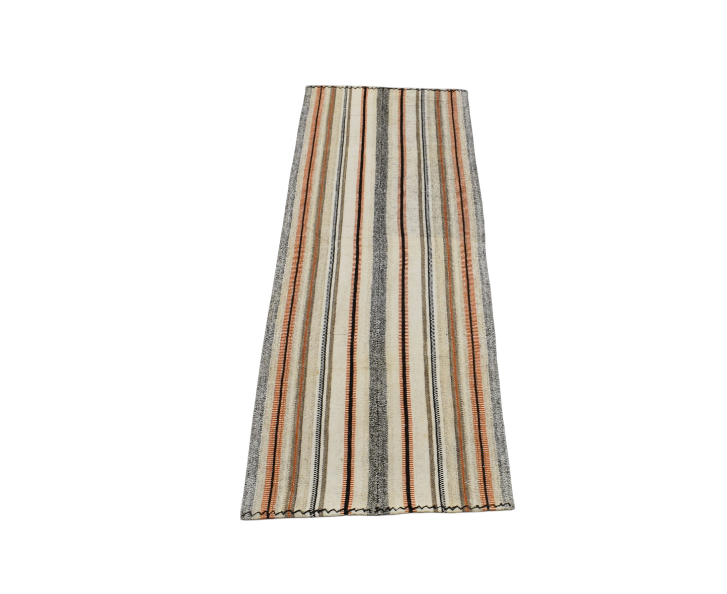 Kilim Antik El Dokuma Otantik Ak Pamuklu Yörük Yün Kilimi 0155 - Yeni - Çok Renkli