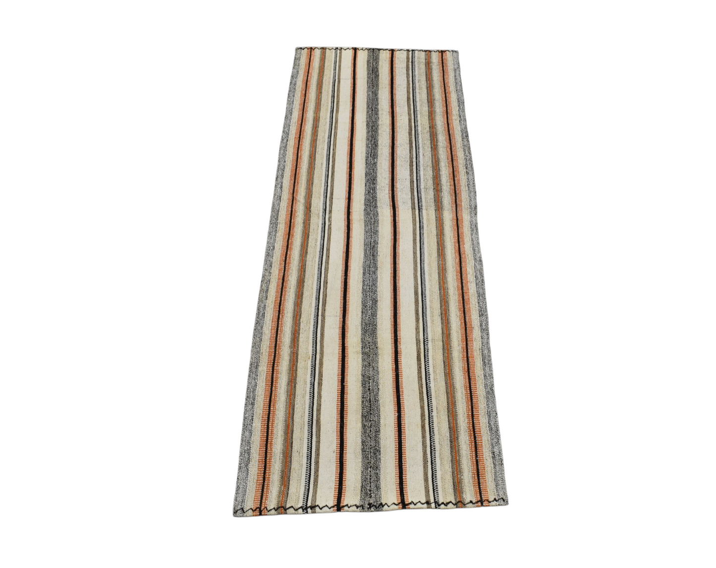 Kilim Antik El Dokuma Otantik Ak Pamuklu Yörük Yün Kilimi 0155 - Yeni - Çok Renkli