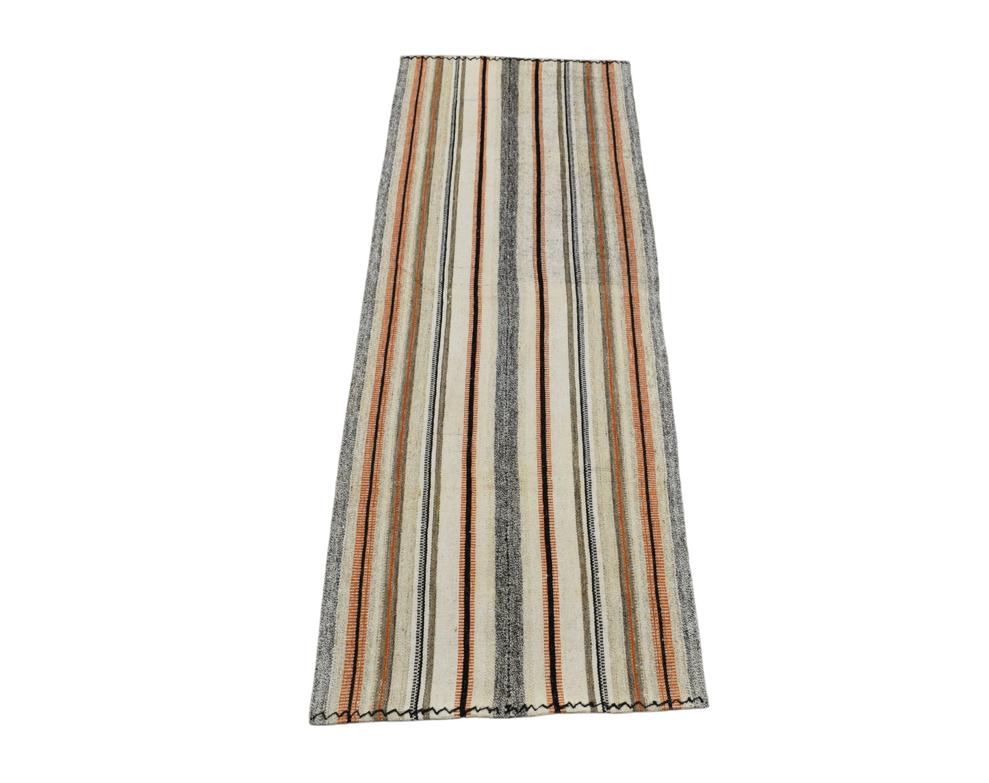 Kilim Antik El Dokuma Otantik Ak Pamuklu Yörük Yün Kilimi 0155 - Yeni - Çok Renkli