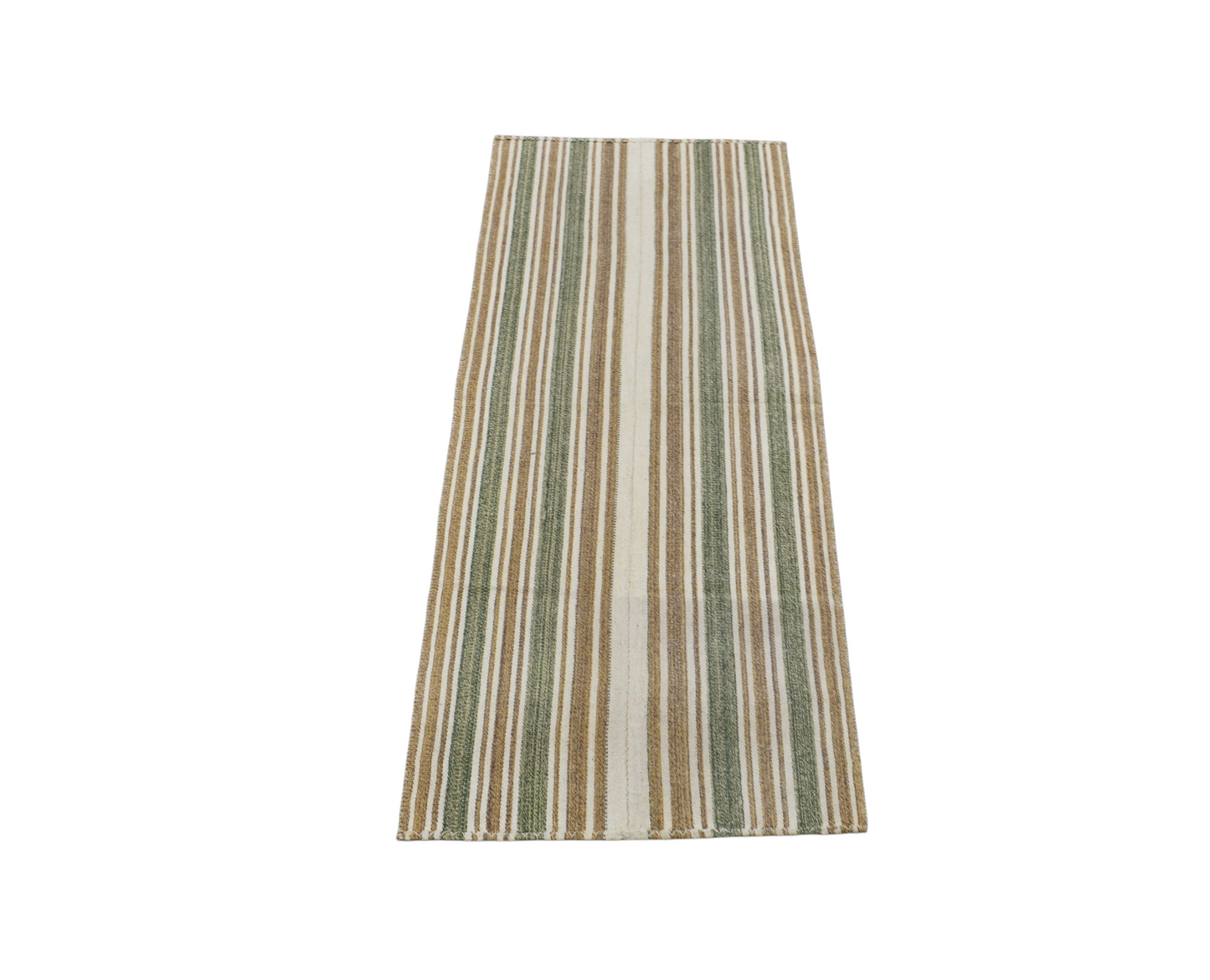 Kilim Antik El Dokuma Ak Pamuklu Yörük Yün Yolluk Kilimi 0159 - Yeni - Çok Renkli