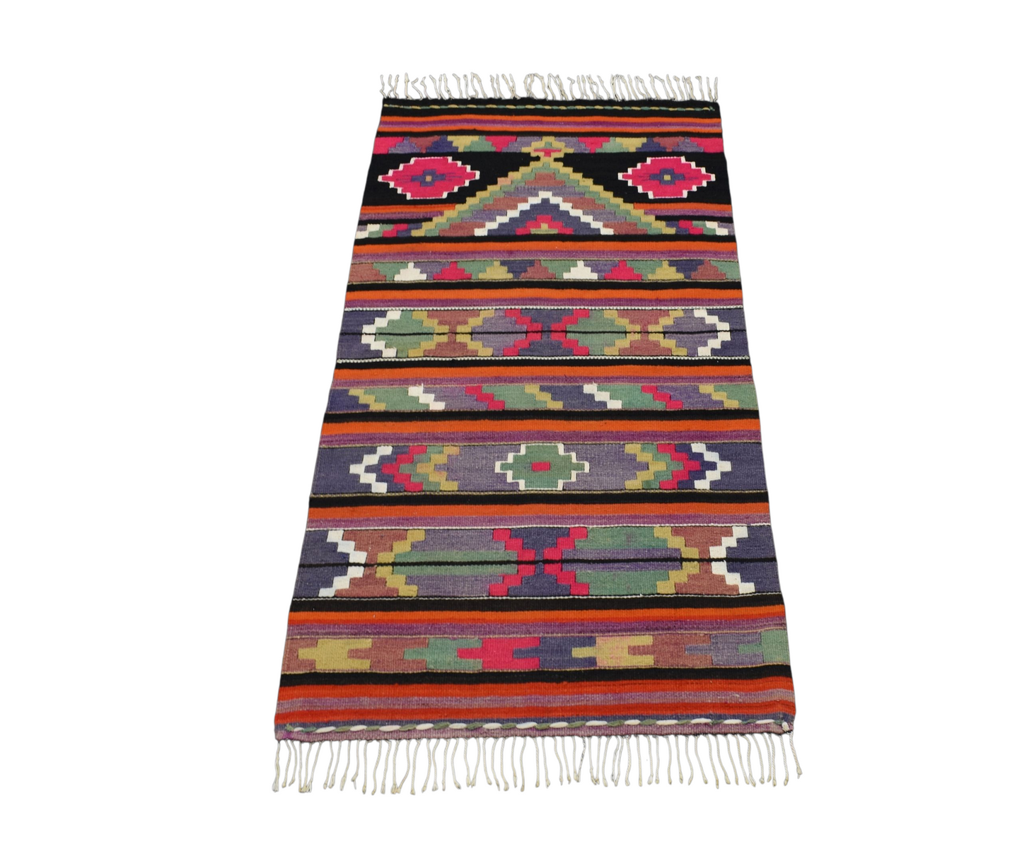 Kilim Antik El Dokuma Otantik Mihraplı Malatya Yün Kilimi 0162 - Yeni - Çok Renkli