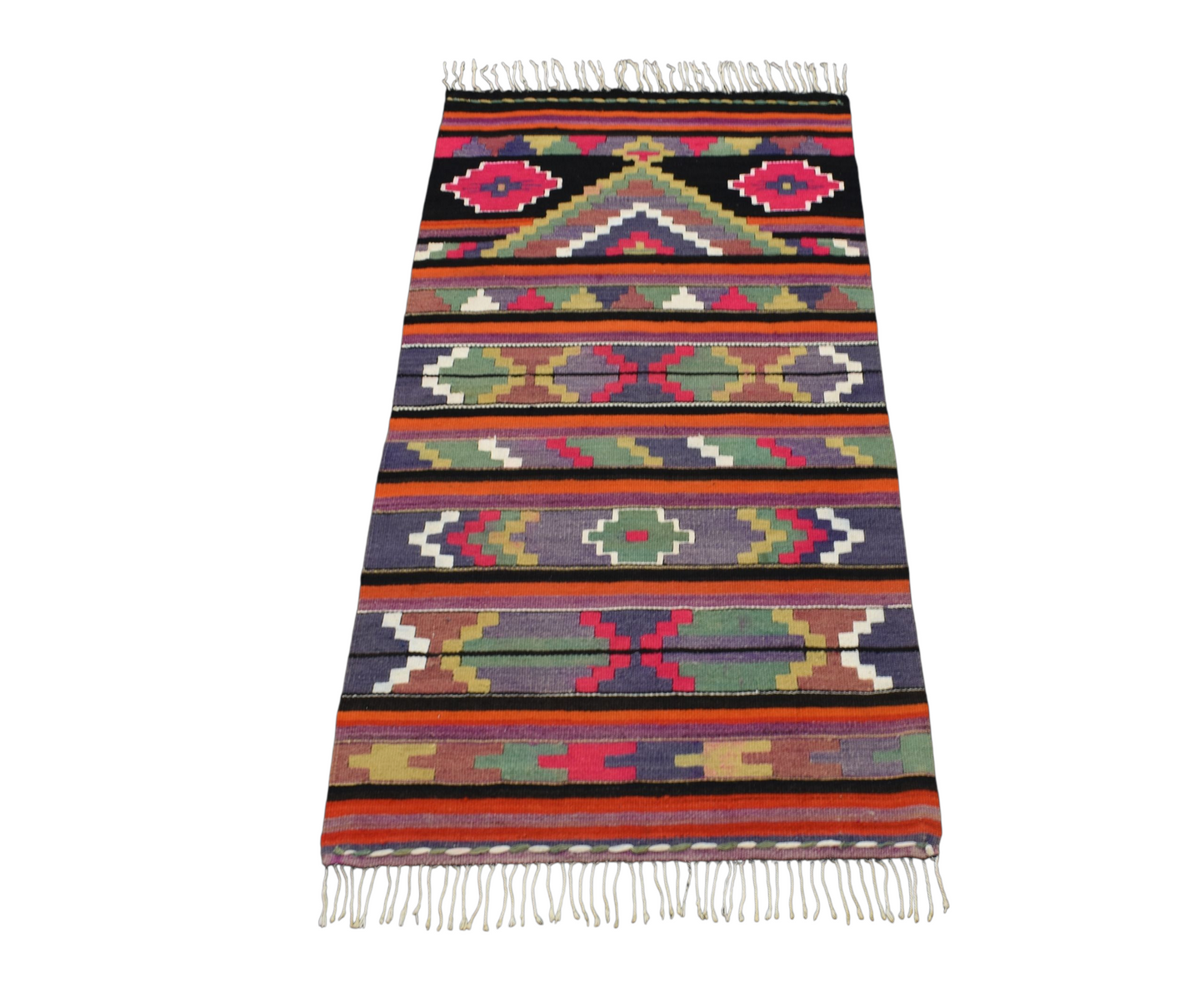 Kilim Antik El Dokuma Otantik Mihraplı Malatya Yün Kilimi 0162 - Yeni - Çok Renkli