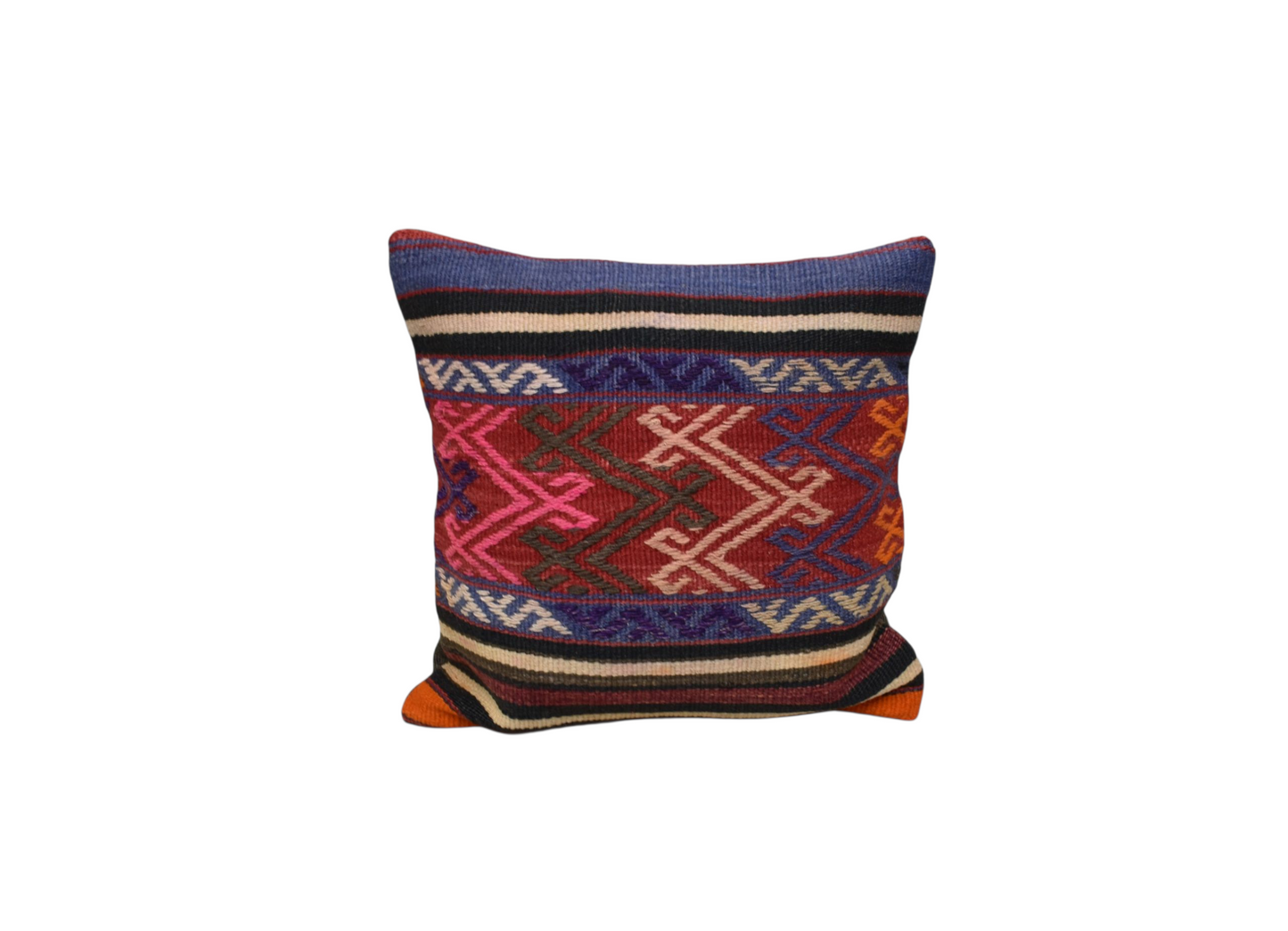 Kilim Antik El Dokuma Kilim Kırlent Yastık Kılıfı 0200 - Yeni - Çok Renkli