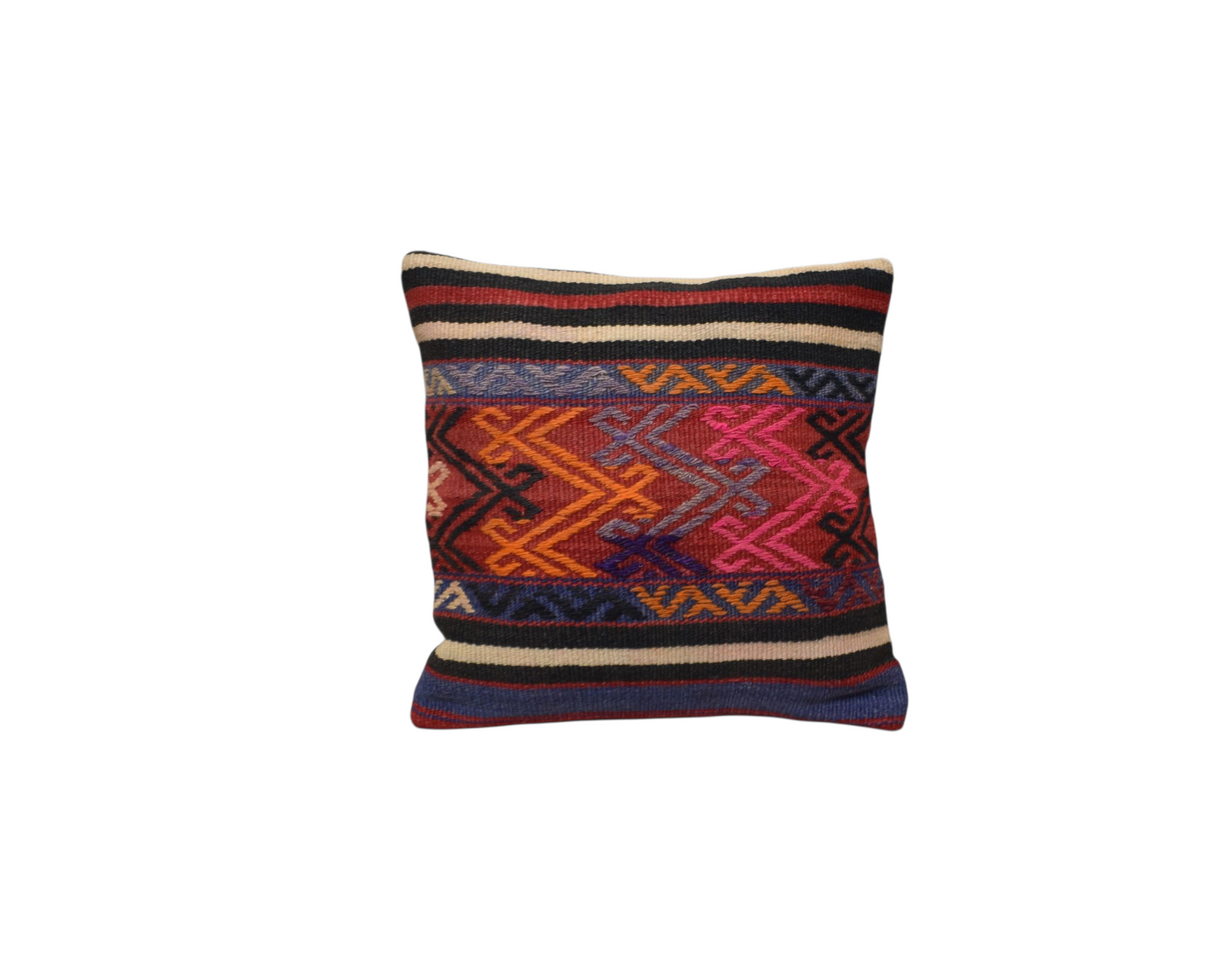 Kilim Antik El Dokuma Kilim Kırlent Yastık Kılıfı 0223 - Yeni - Çok Renkli