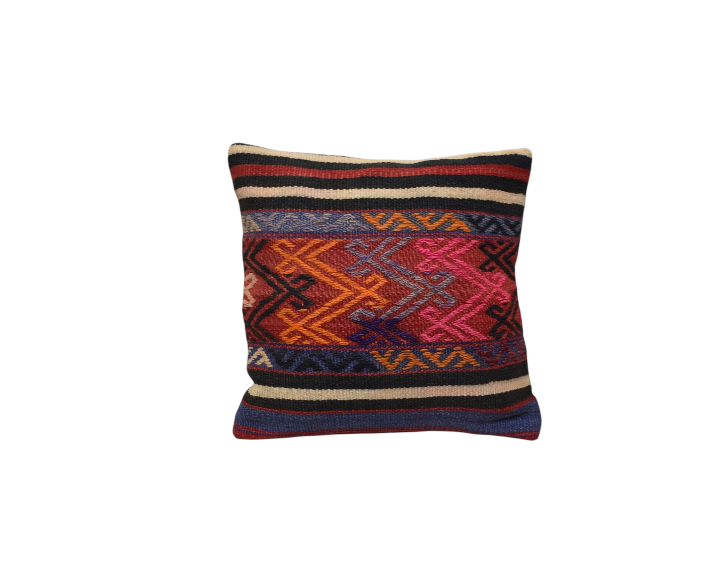 Kilim Antik El Dokuma Kilim Kırlent Yastık Kılıfı 0223 - Yeni - Çok Renkli