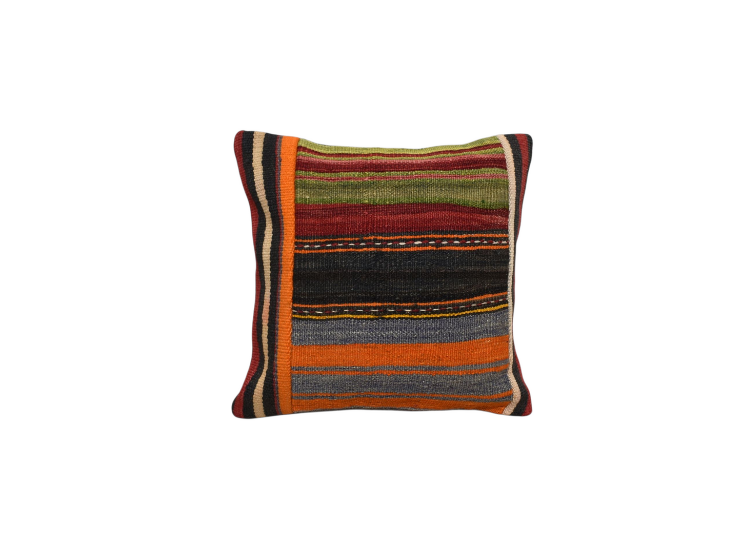 Kilim Antik El Dokuma Kırkyama Patchwork Kilim Kırlent Yastık Kılıfı 0252 - Yeni - Çok Renkli