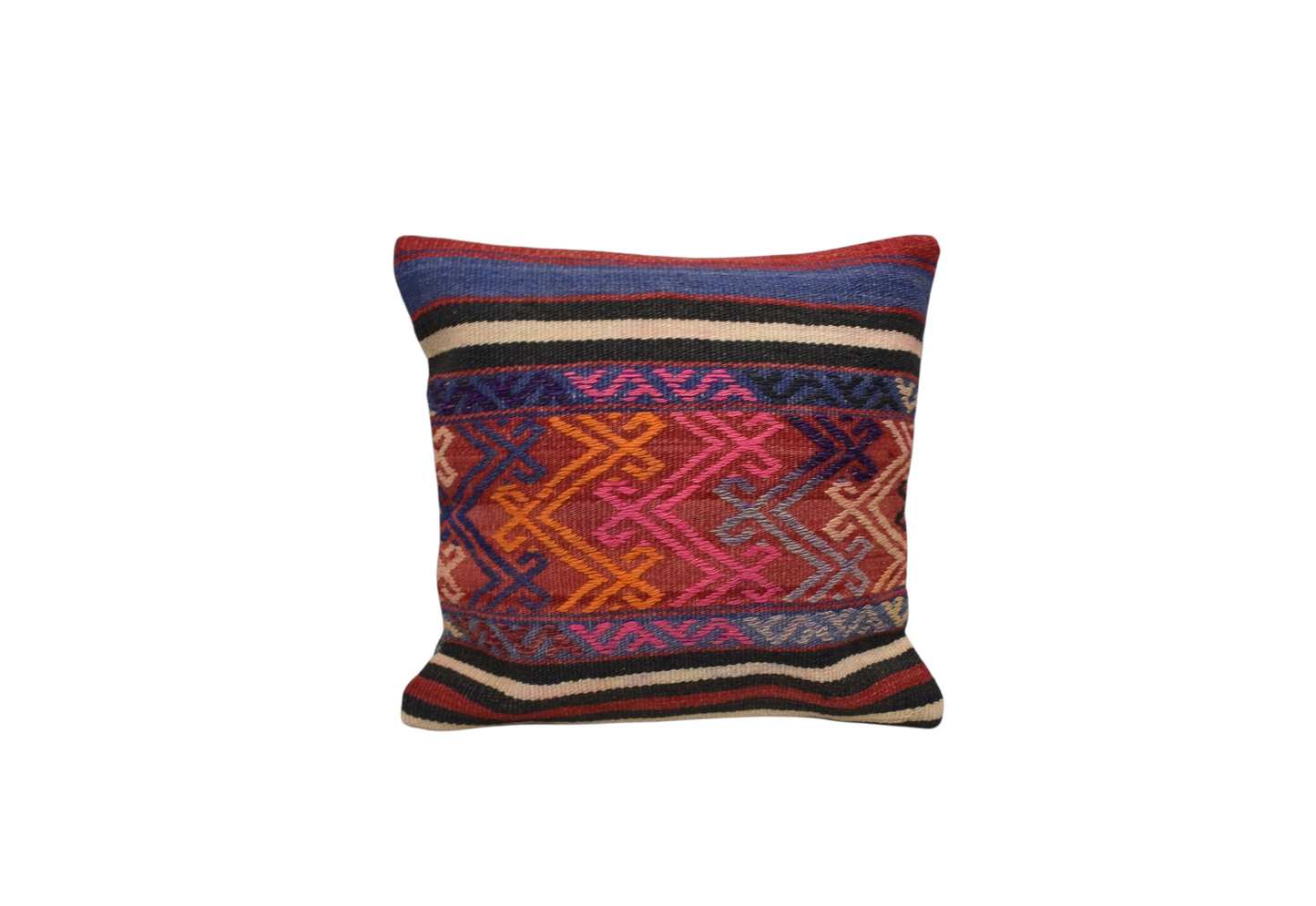 Kilim Antik El Dokuma Kilim Kırlent Yastık Kılıfı 0264 - Yeni - Çok Renkli