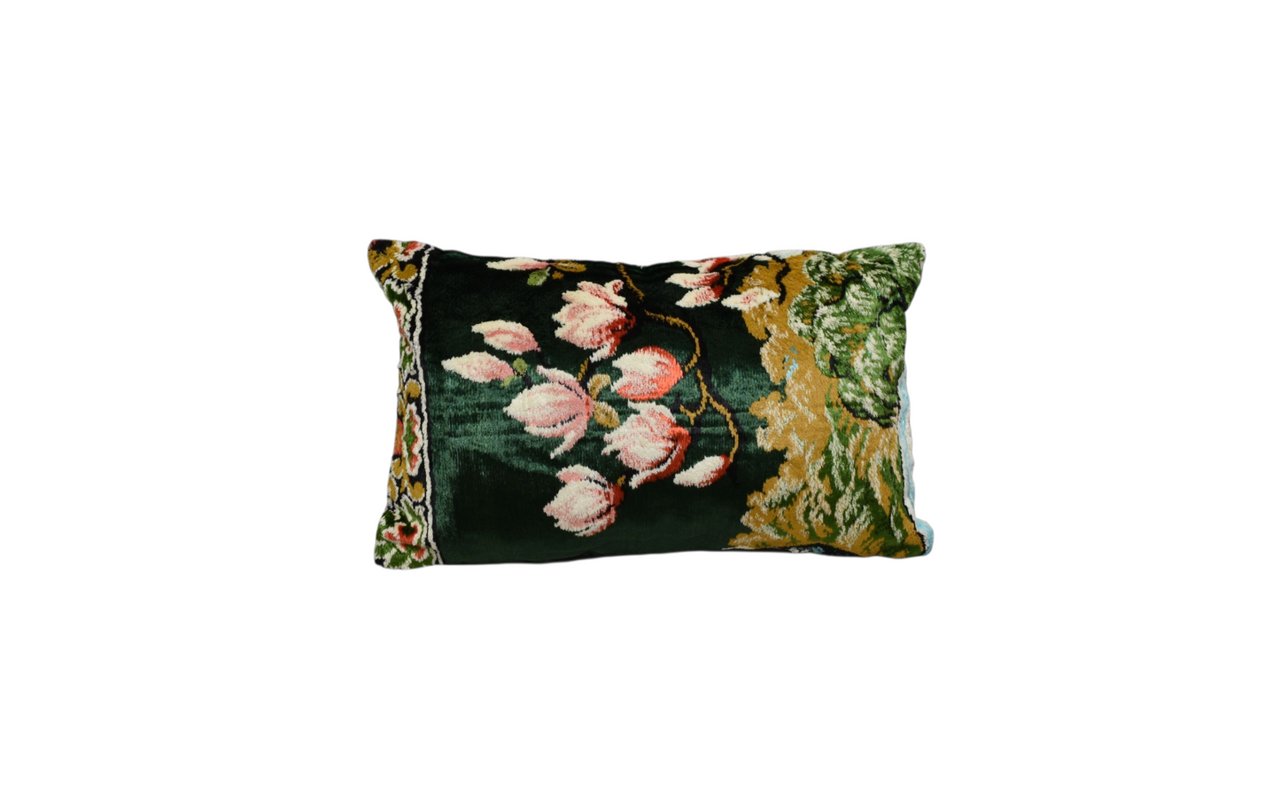 Kilim Antik Kadife Lumbar Kilim Kırlent Yastık Kılıfı 0285 - Yeni - Çok Renkli