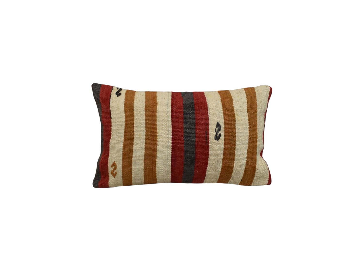 Kilim Antik El Dokuma Lumbar Kilim Kırlent Yastık Kılıfı 0287 - Yeni - Çok Renkli
