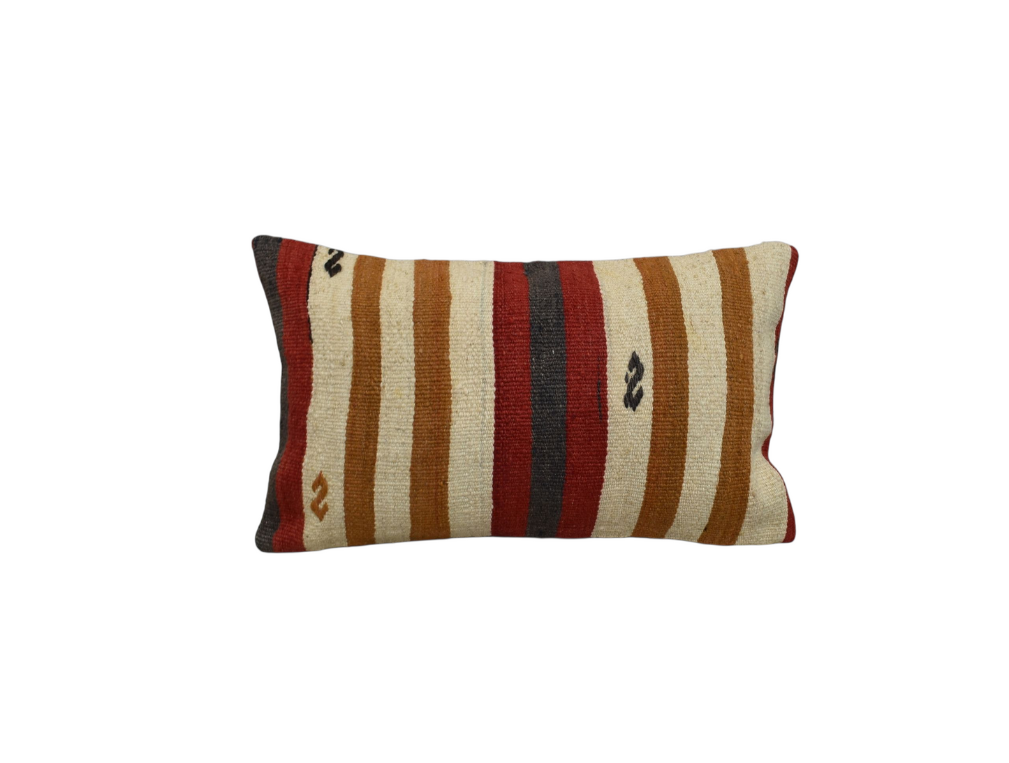 Kilim Antik El Dokuma Lumbar Kilim Kırlent Yastık Kılıfı 0287 - Yeni - Çok Renkli