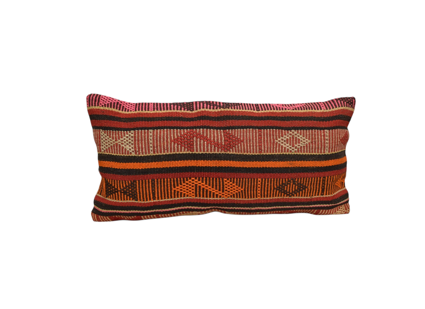 Kilim Antik El Dokuma Lumbar Kilim Kırlent Yastık Kılıfı 0298 - Yeni - Çok Renkli