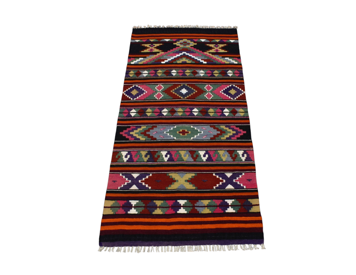 Kilim Antik El Dokuma Malatya Seccade Yün Kilim 0362 - Yeni - Çok Renkli