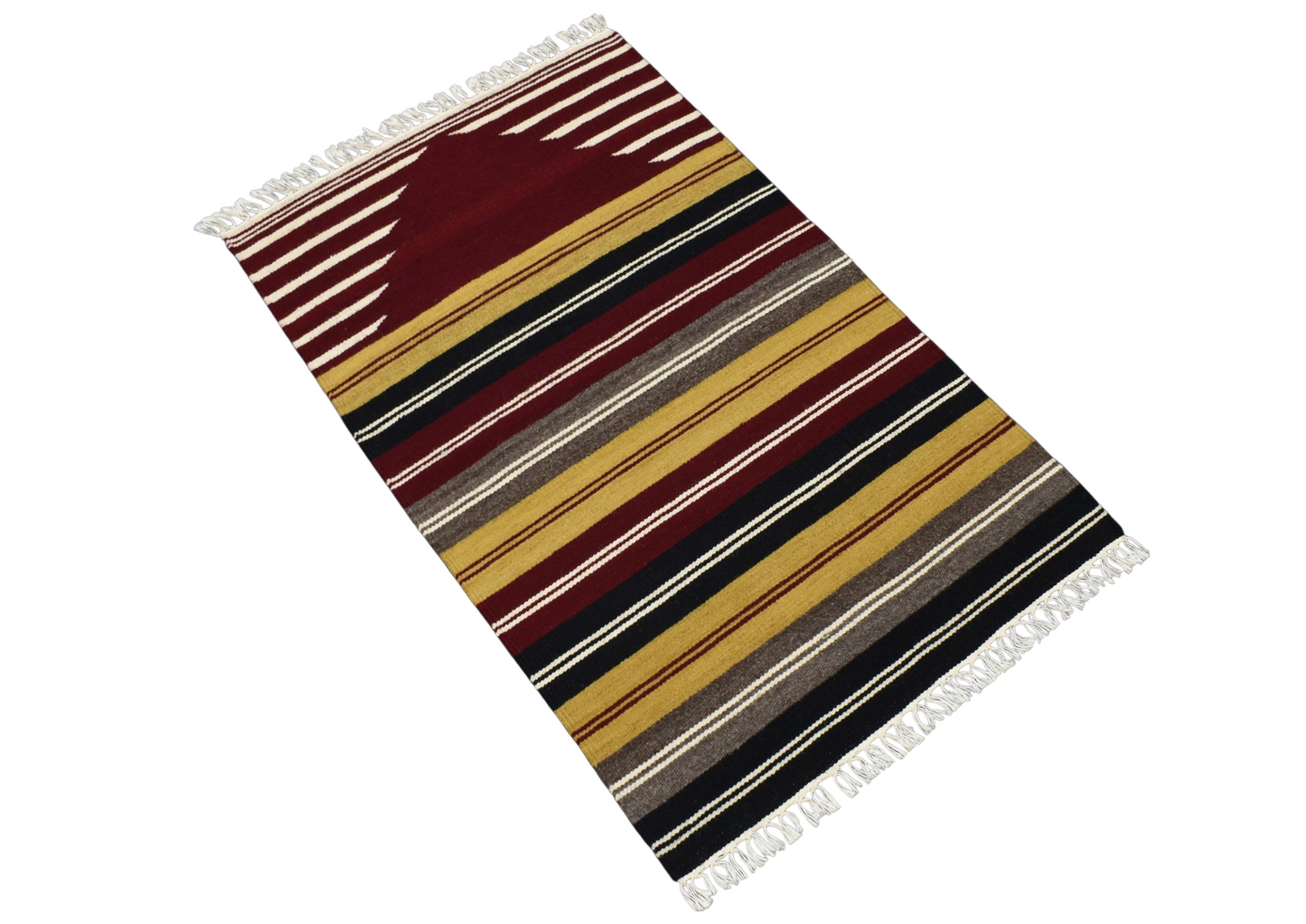 Kilim Antik El Dokuması Hatay Seccade Yün Kilim 0387 - Yeni - Çok Renkli