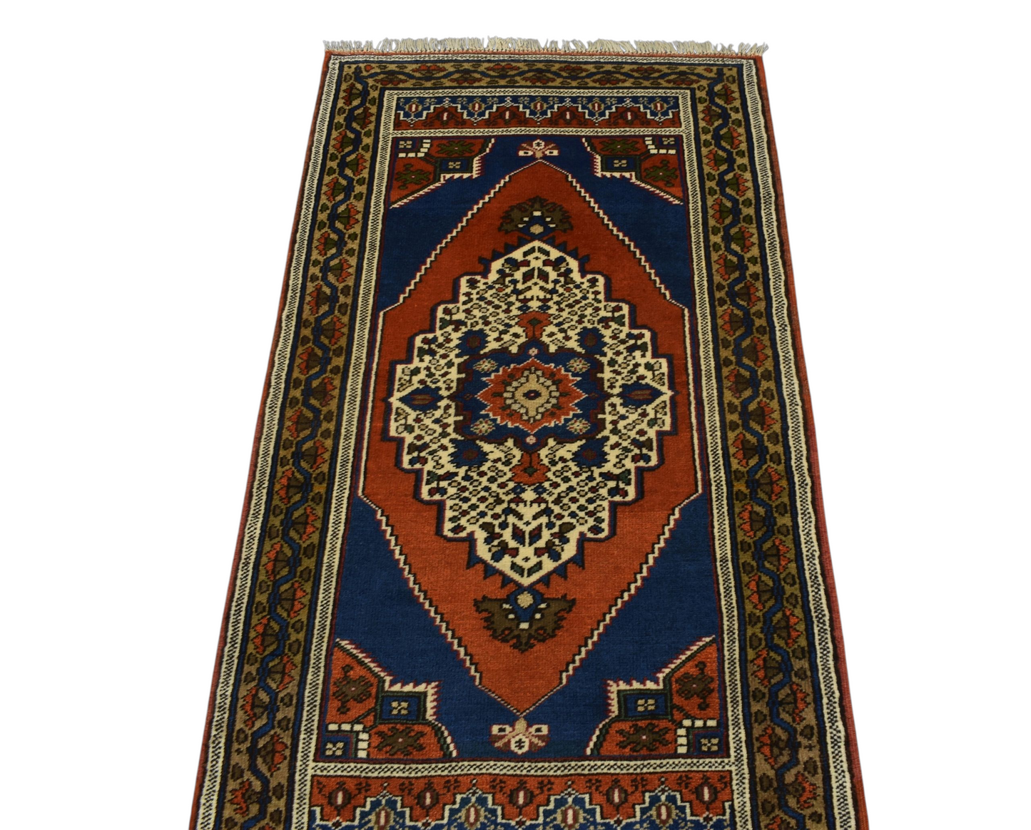 Kilim Antik El Dokuma Kirman Aksaray Taşpınar Yün Halı 0388 - Yeni - Çok Renkli