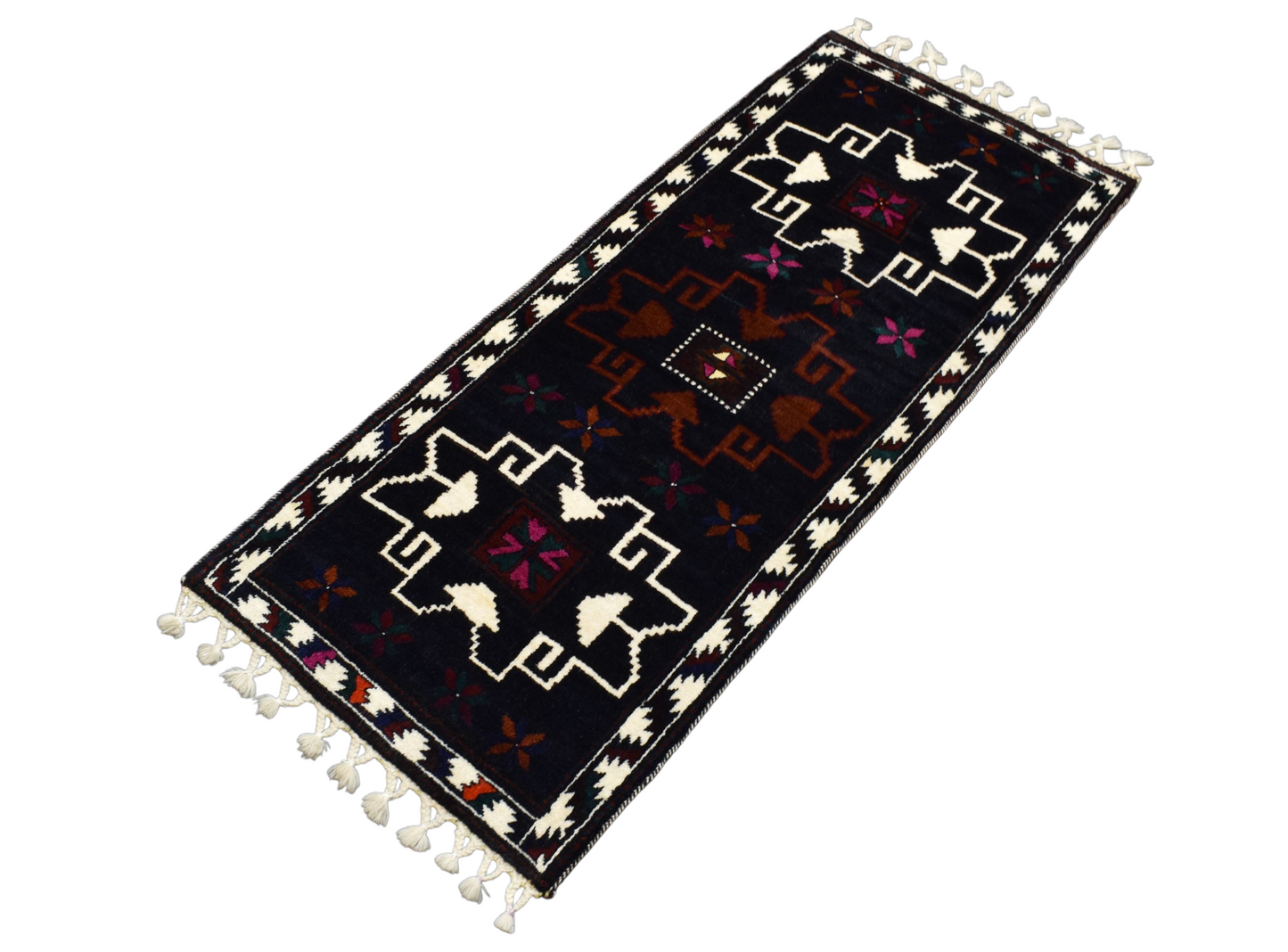 Kilim Antik El Dokuma Şavak Yolluk Yün Halı 0405 - Yeni - Çok Renkli
