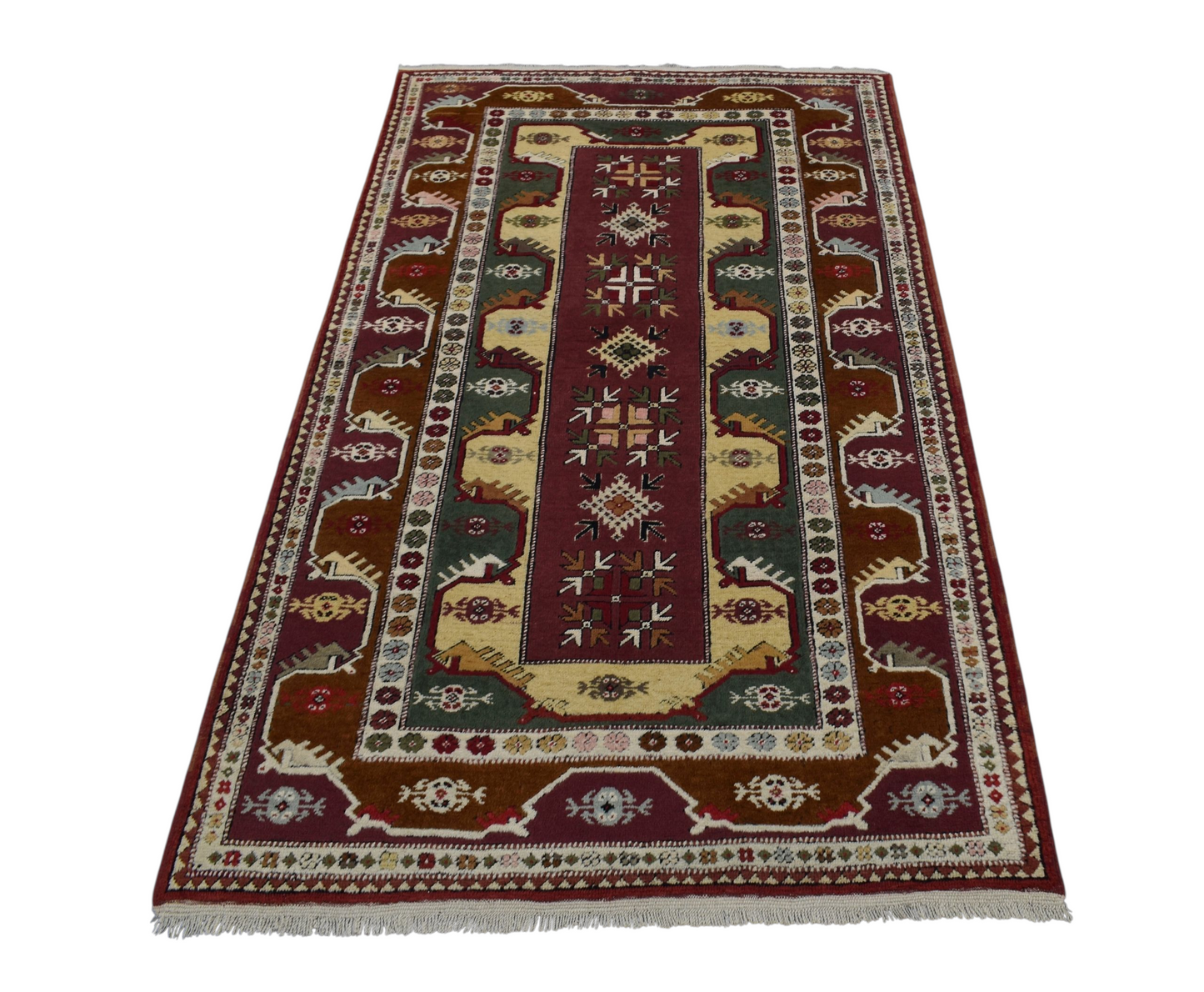 Kilim Antik El Dokuma Bozalan Milas Yün Halı 0409 - Yeni - Çok Renkli