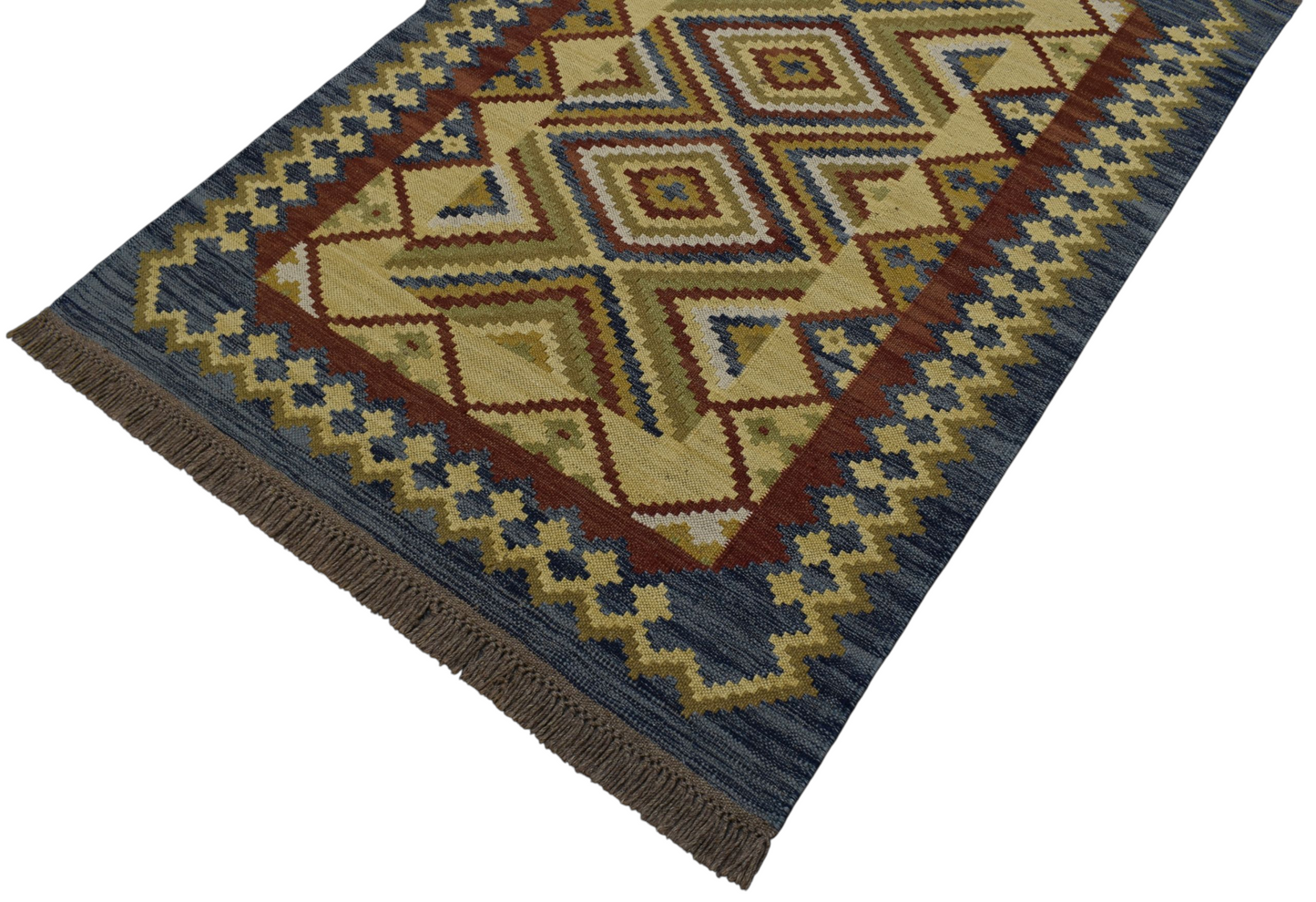 Kilim Antik El Dokuma Cerit Yörükleri İran Yün Kilim 0411 - Yeni - Çok Renkli