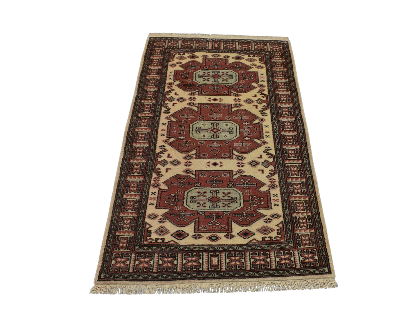 Kilim Antik El Dokuma İzmir Kula Yün Halı 0460 - Yeni - Çok Renkli