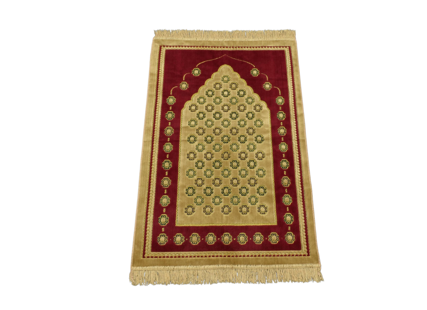 Kilim Antik Kadife Mihraplı Seccade Portatif Namazlık Duvar Halısı 0462 - Yeni - Çok Renkli