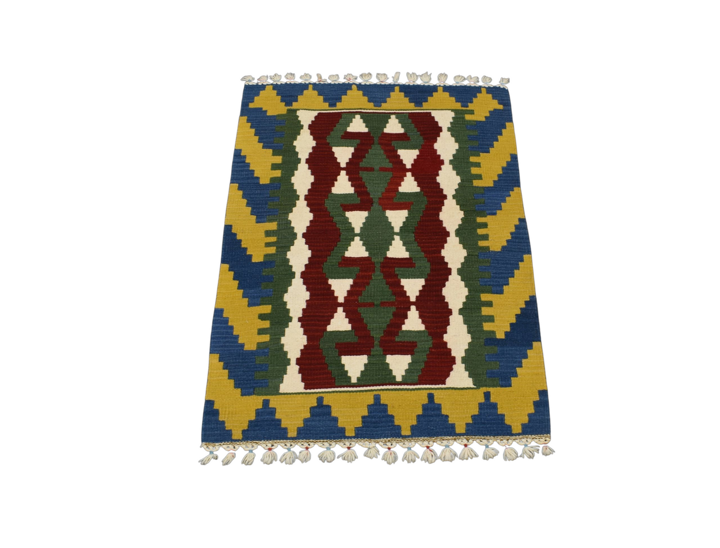 Kilim Antik El Dokuma Pınarbaşı Kayseri Yün Kilim 0512 - Yeni - Çok Renkli
