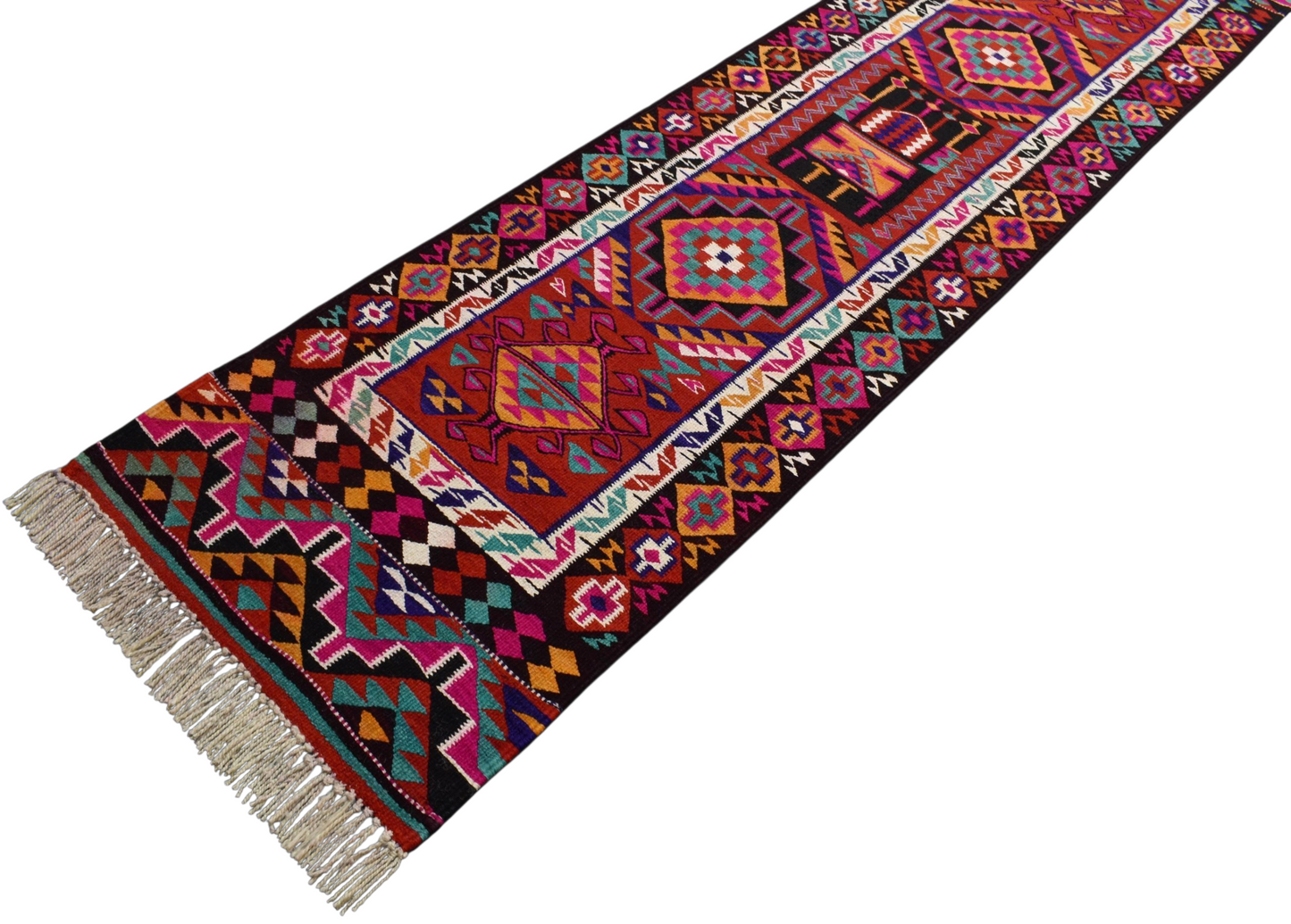 Kilim Antik El Dokuma Herki Yolluk Yün Kilim 0516 - Yeni - Çok Renkli