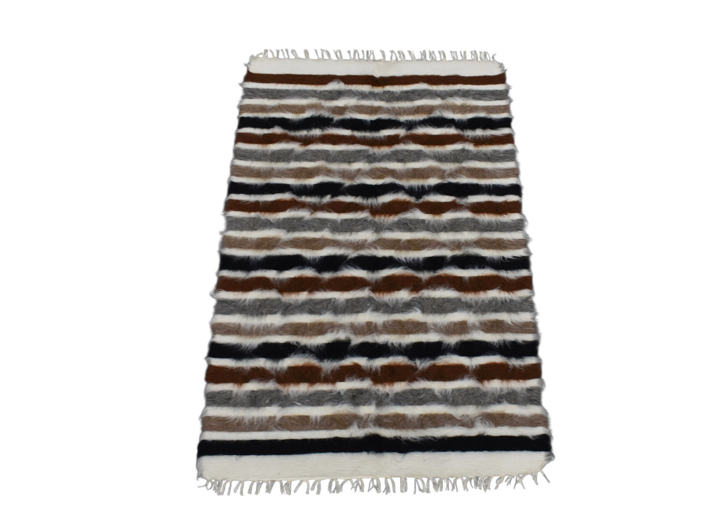 Kilim Antik El Dokuma Tiftik Yün Siirt Battaniyesi Kilim 0526 - Yeni - Çok Renkli