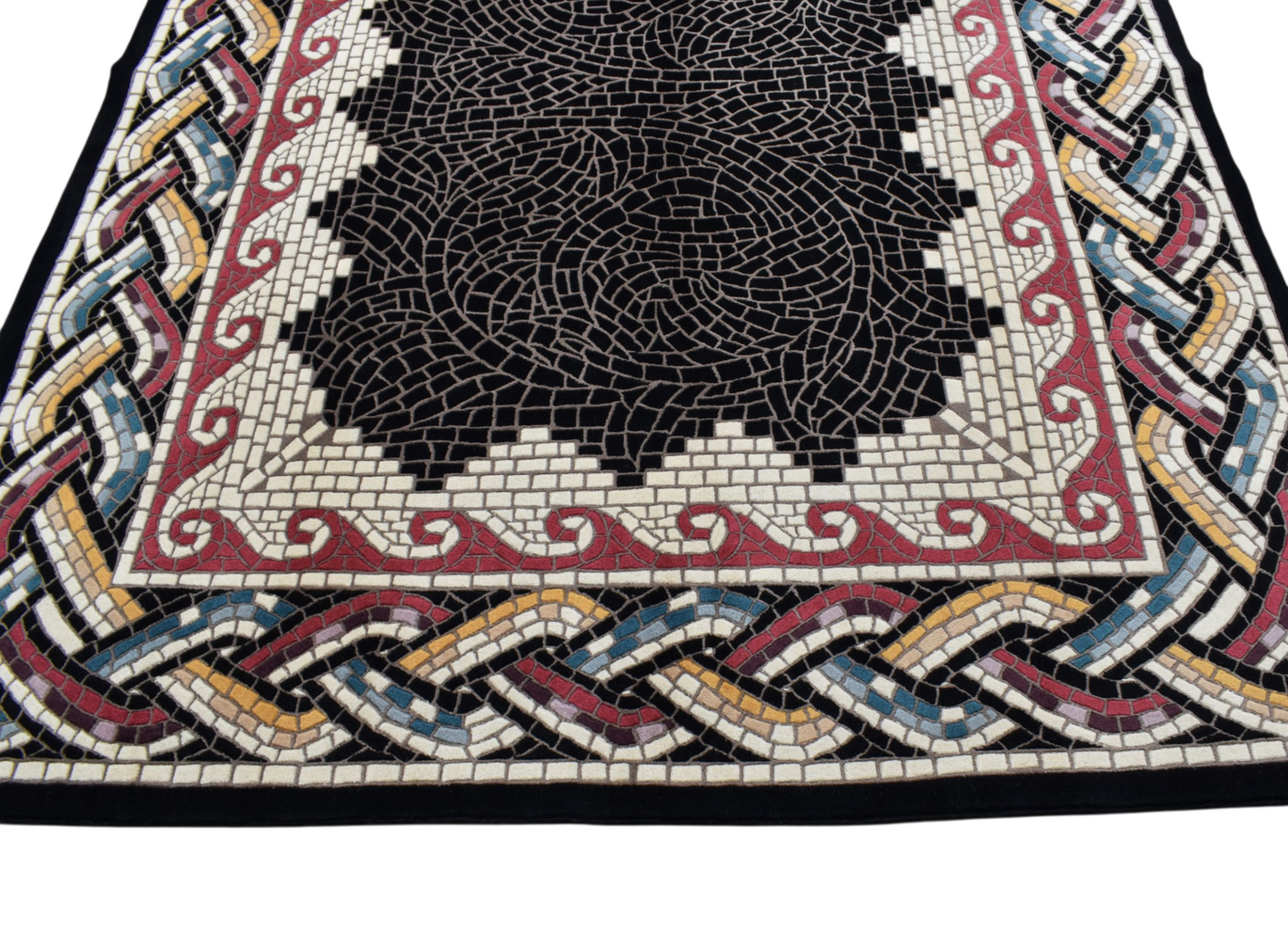 Kilim Antik 7m2 El Dokuma Çin Yün Salon Halısı 0536 - Yeni - Siyah