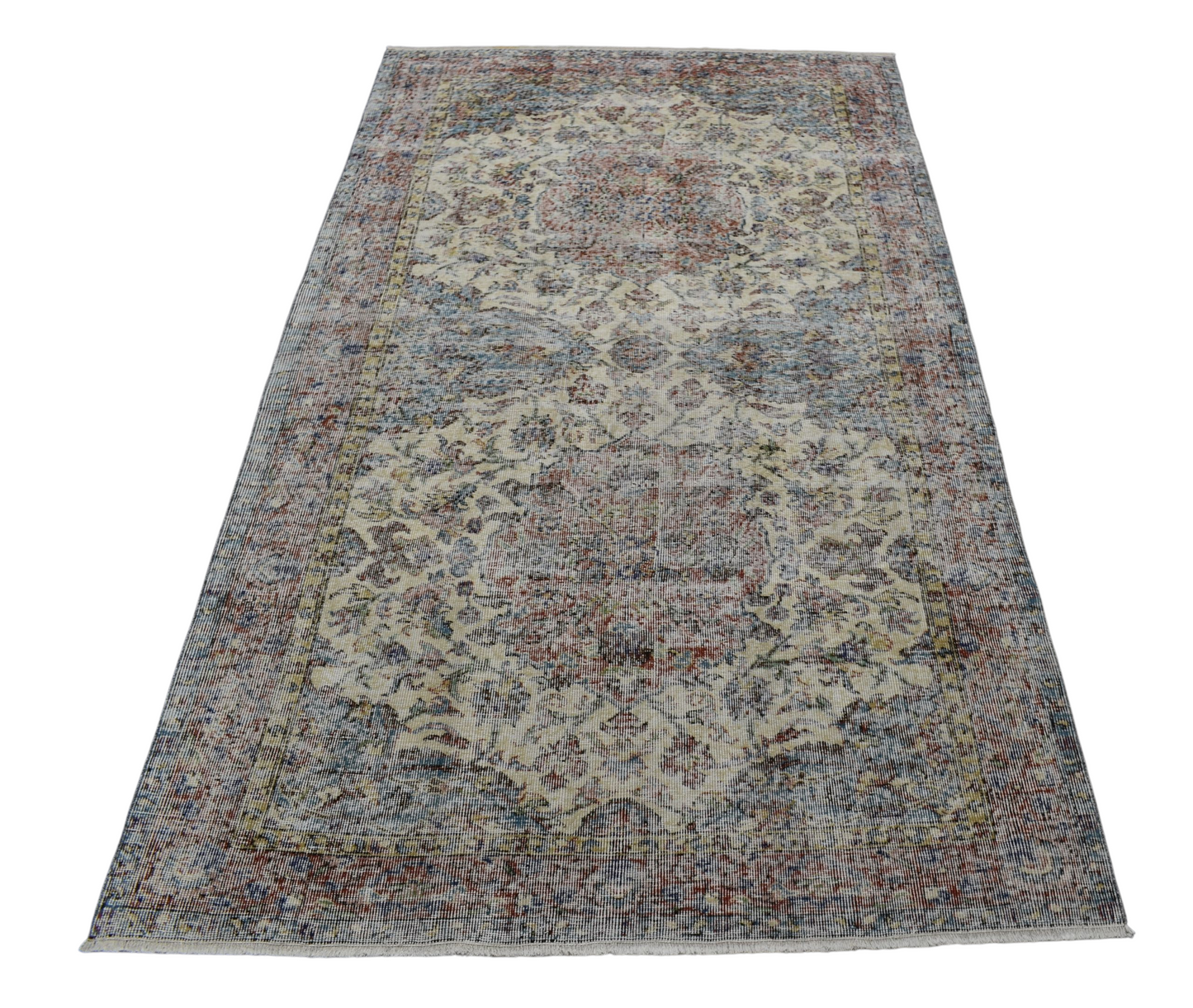 Kilim Antik 4m2 El Dokuma Yün Halı - Vintage 0553 - Çok Renkli