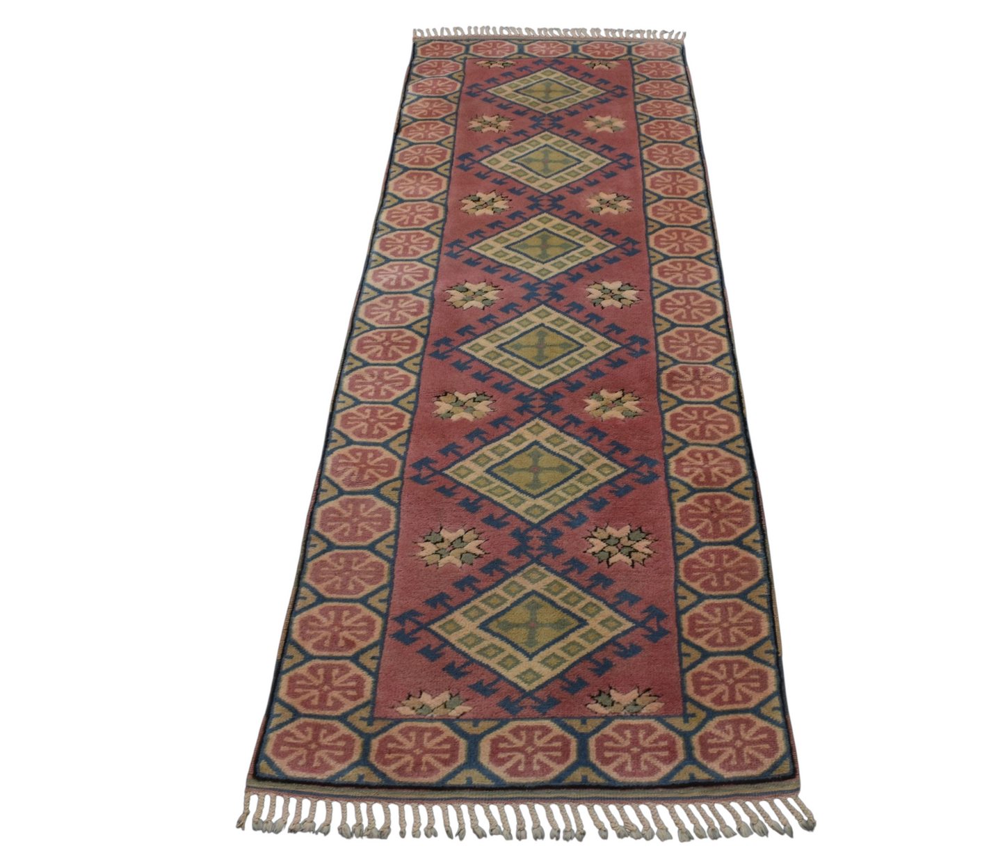 Kilim Antik El Dokuma Oygulu İzmir Antik Yörük Yolluk Yün Halı 0578 - Yeni - Çok Renkli
