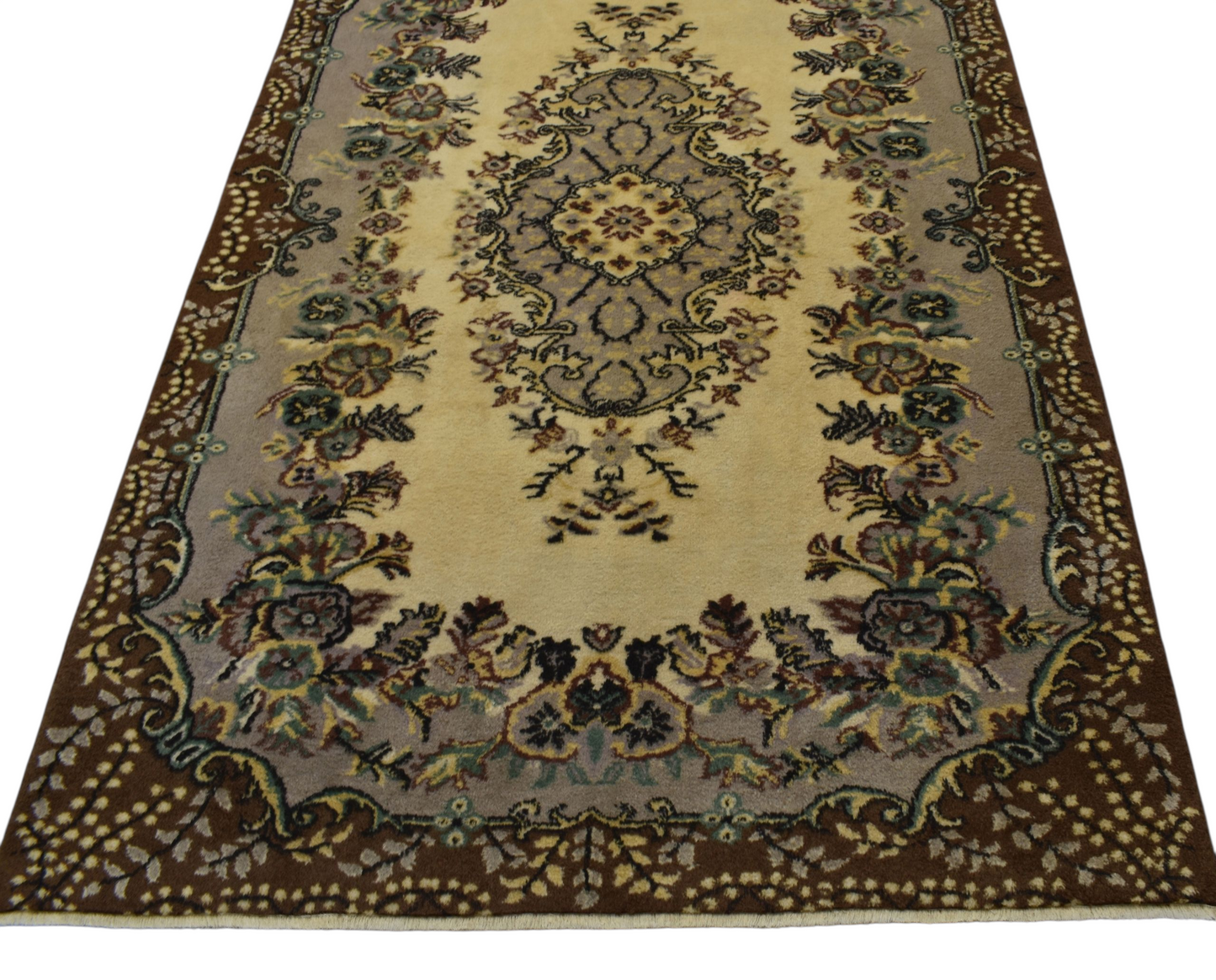 Kilim Antik El Dokuma Burdur Güllü Çiçekli Yün Halı 0588 - Yeni - Çok Renkli