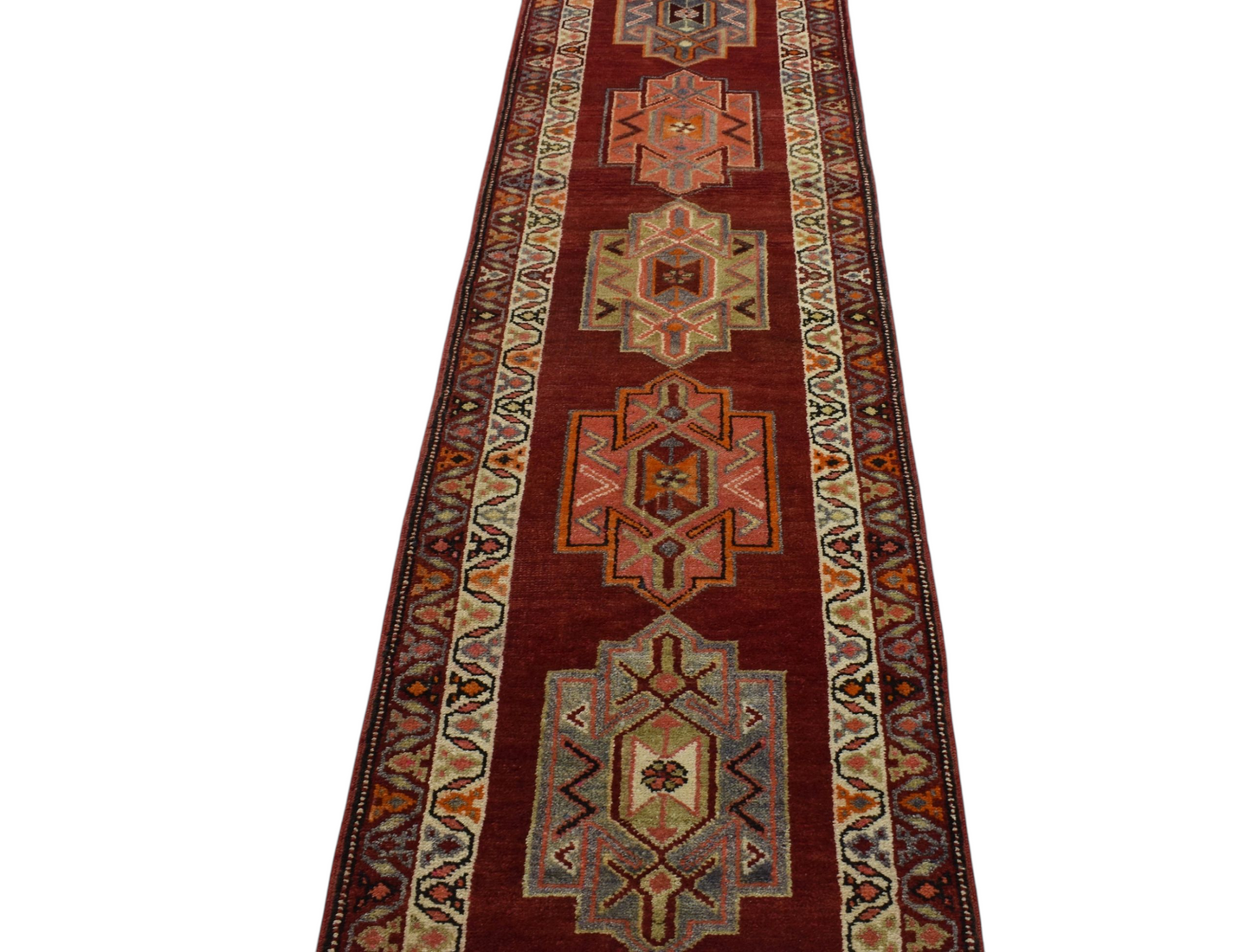 Kilim Antik El Dokuma Göbekli Herki Yolluk Yün Halı 0607 - Vintage - Çok Renkli