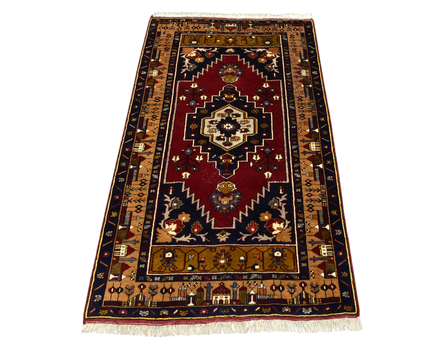 Kilim Antik El Dokuması Yahyalı Yörük Yün Halı 0611 - Yeni - Çok Renkli