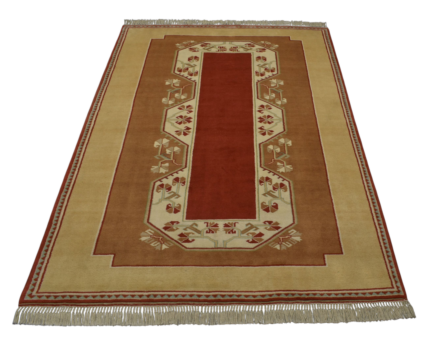 Kilim Antik El Dokuma 4m2 Çiçekli Bozalan Milas Yün Halı 0617 - Yeni - Çok Renkli