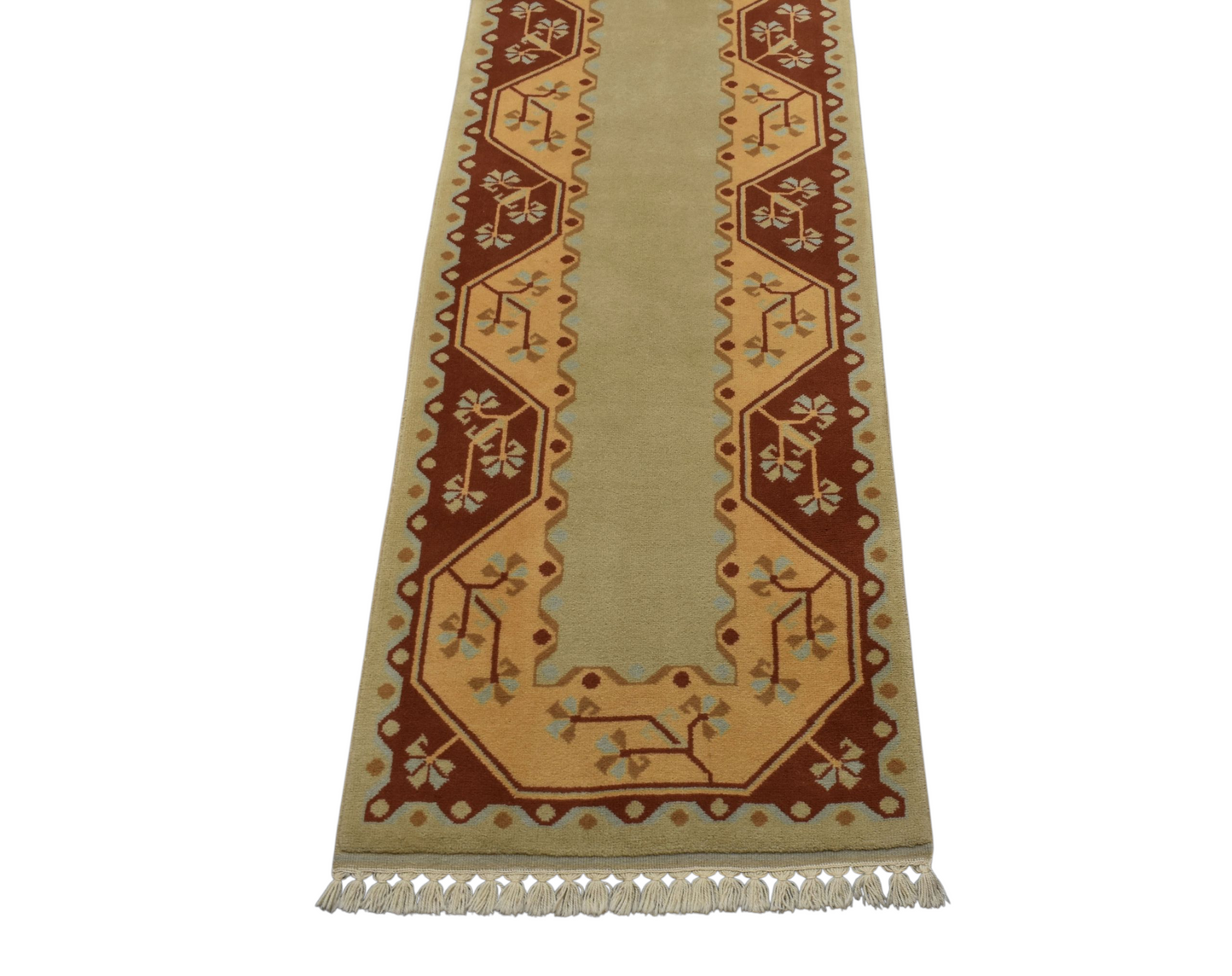 Kilim Antik El Dokuma Çiçekli Milas Yolluk Yün Halı 0631 - Yeni - Çok Renkli