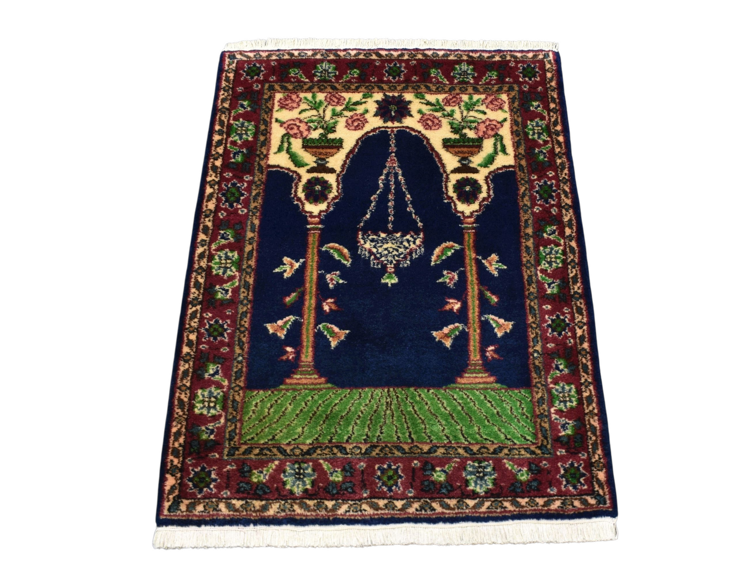 Kilim Antik El Dokuma Mihraplı Burdur Seccade Namazlık Yün Halı 0634 - Yeni - Çok Renkli