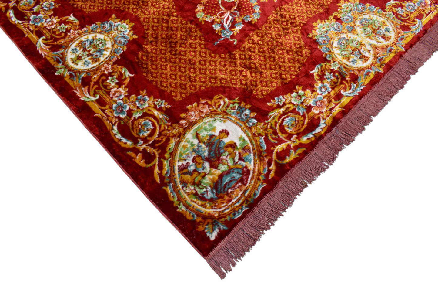 Kilim Antik İspanyol Yatak Örtüsü Duvar Halısı 0648 - Yeni - Çok Renkli