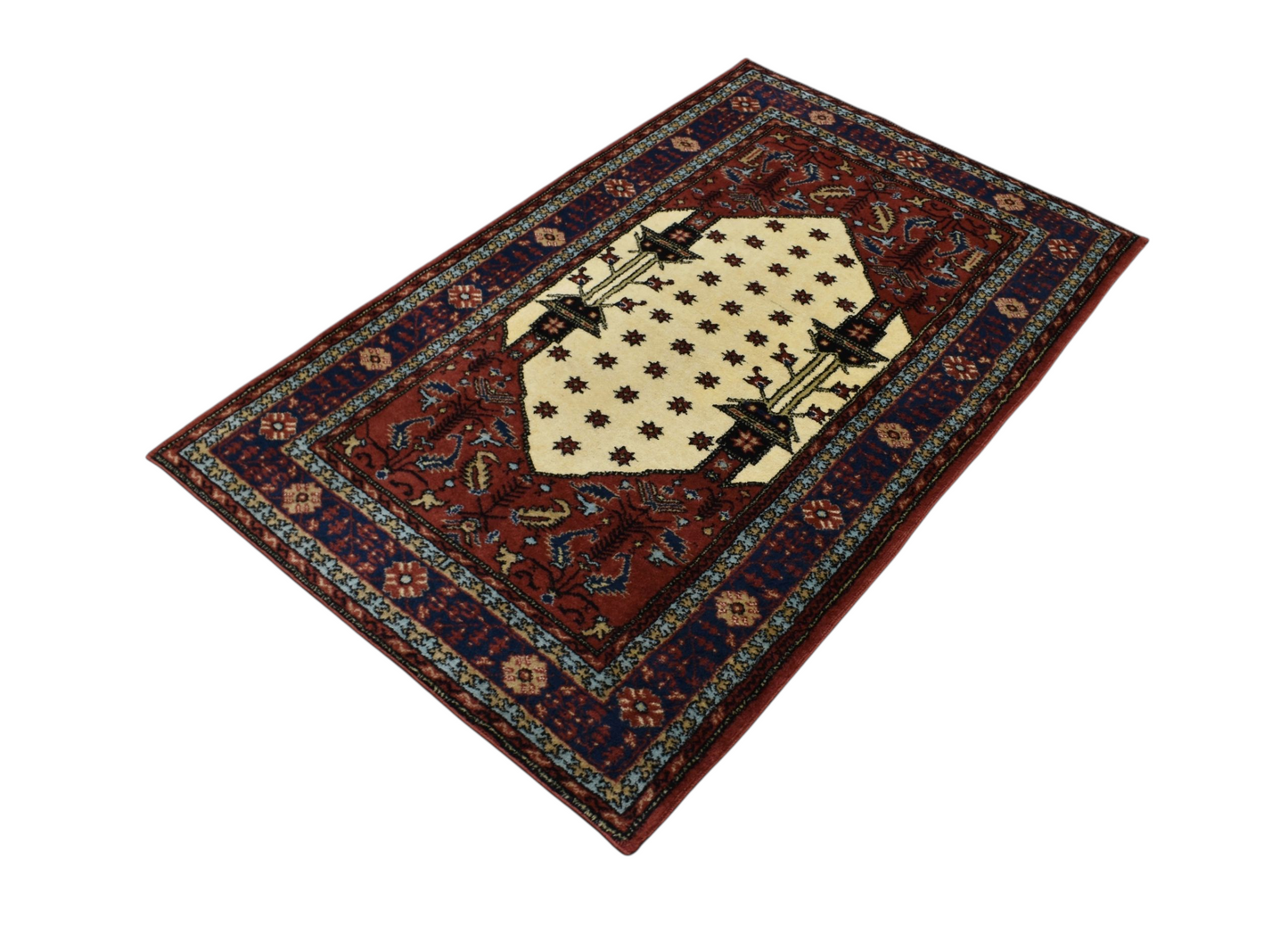 Kilim Antik El Dokuma Uşak Yün Halı 0655 - Antika - Çok Renkli