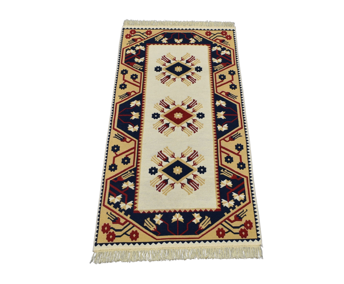 Kilim Antik Çift Yüzlü Makine Kilim 0662 - Yeni - Çok Renkli
