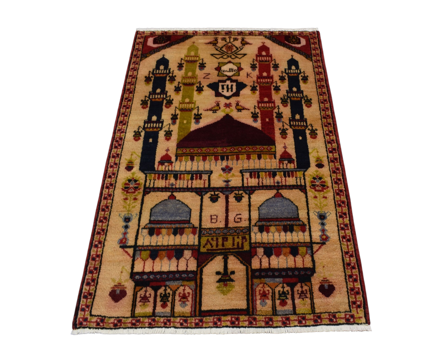 Kilim Antik El Dokuması Seccade Mihraplı Niğde Bor Fertek Yün Halı 0679 - Yeni - Çok Renkli