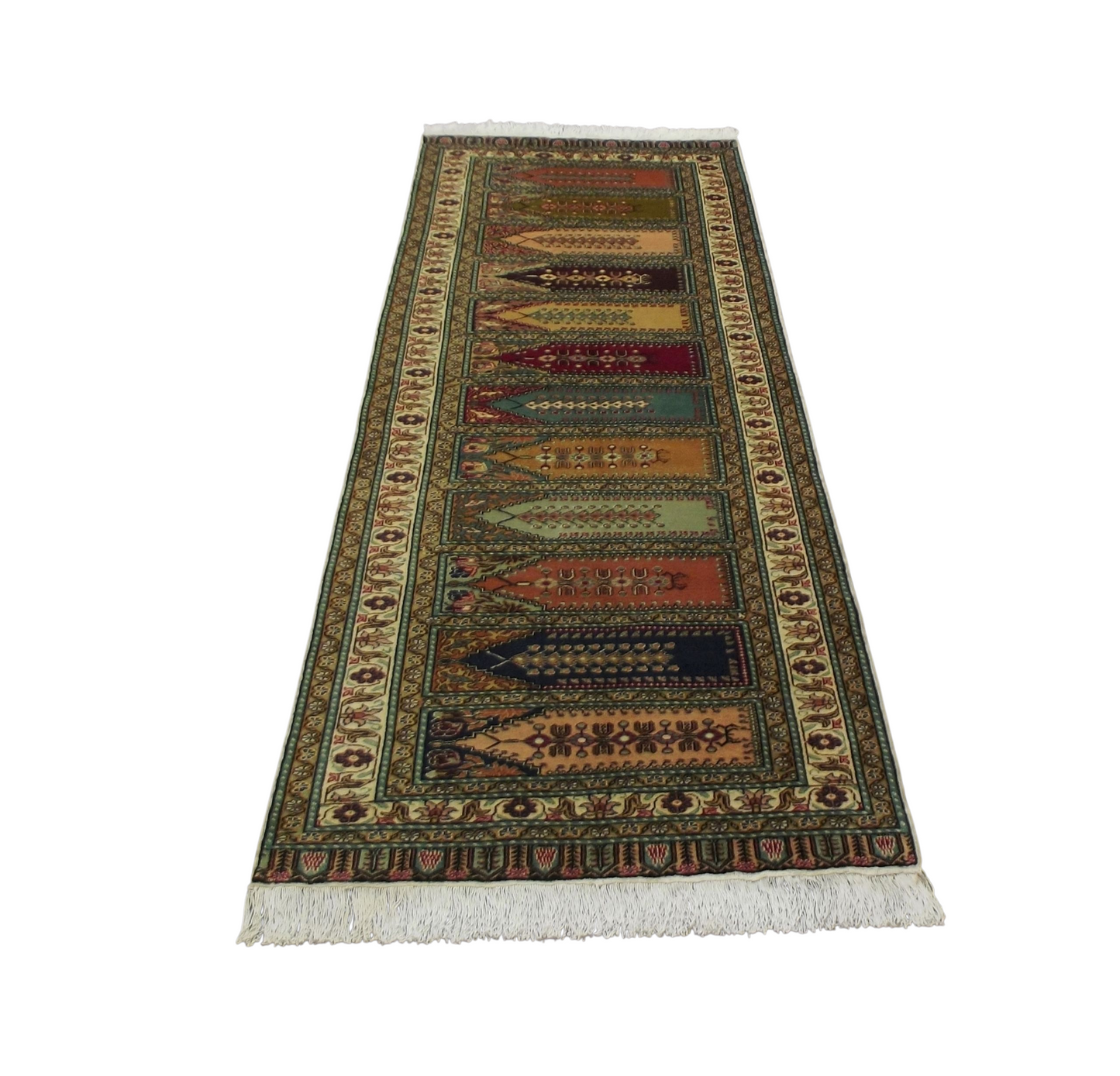 Kilim Antik El Dokuma Paftalı Kayseri Bünyan Sedir Yolluk Yün Halı 0682 - Yeni - Çok Renkli