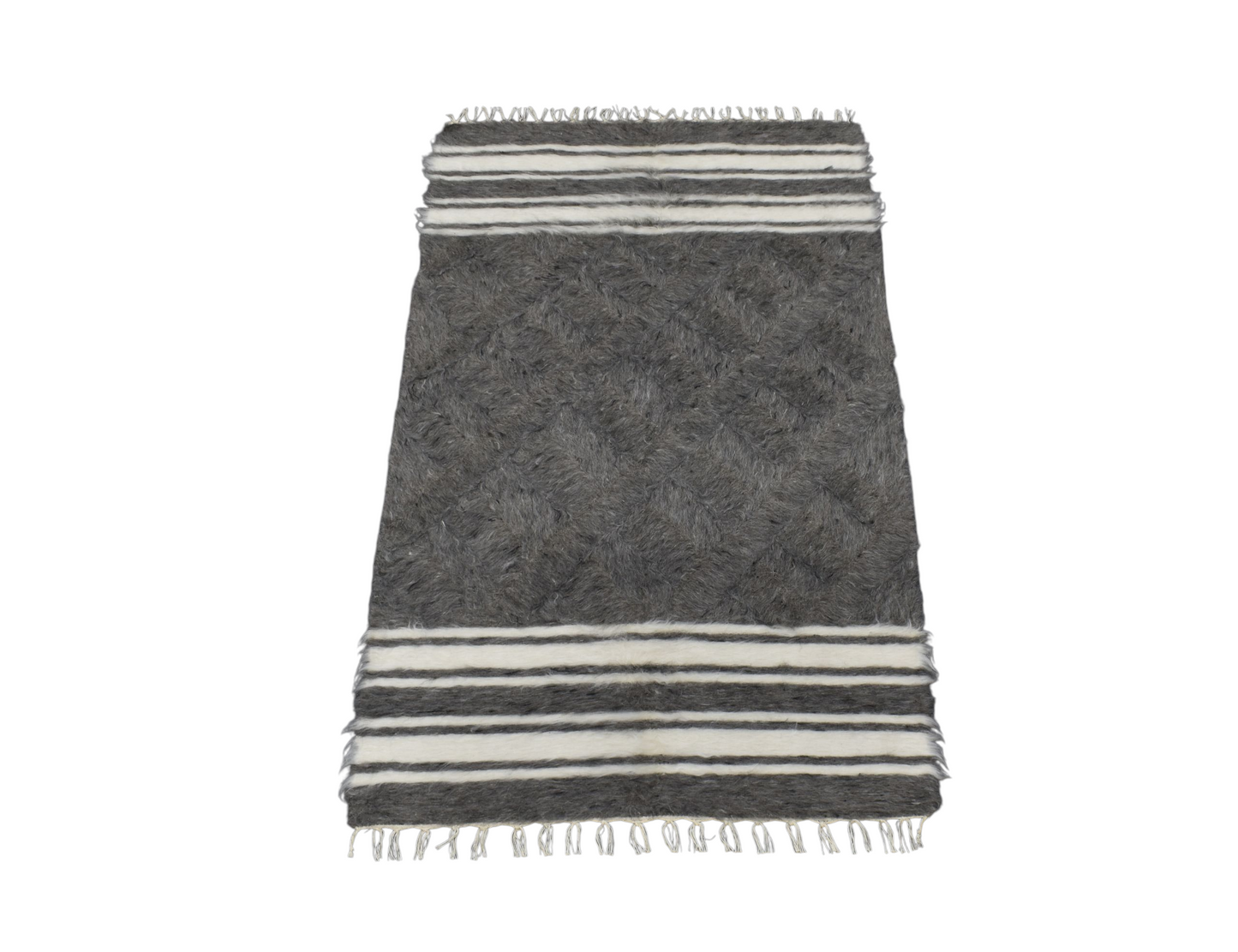 Kilim Antik El Dokuma Çizgili Tiftik Yün Siirt Battaniyesi Kilim 0713 - Yeni - Çok Renkli