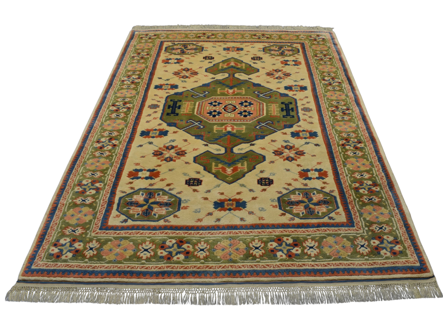 Kilim Antik El Dokuma 6m2 Kirman Oygulu Balıkesir Antik Yörük Yün Halı 0753 - Yeni - Çok Renkli