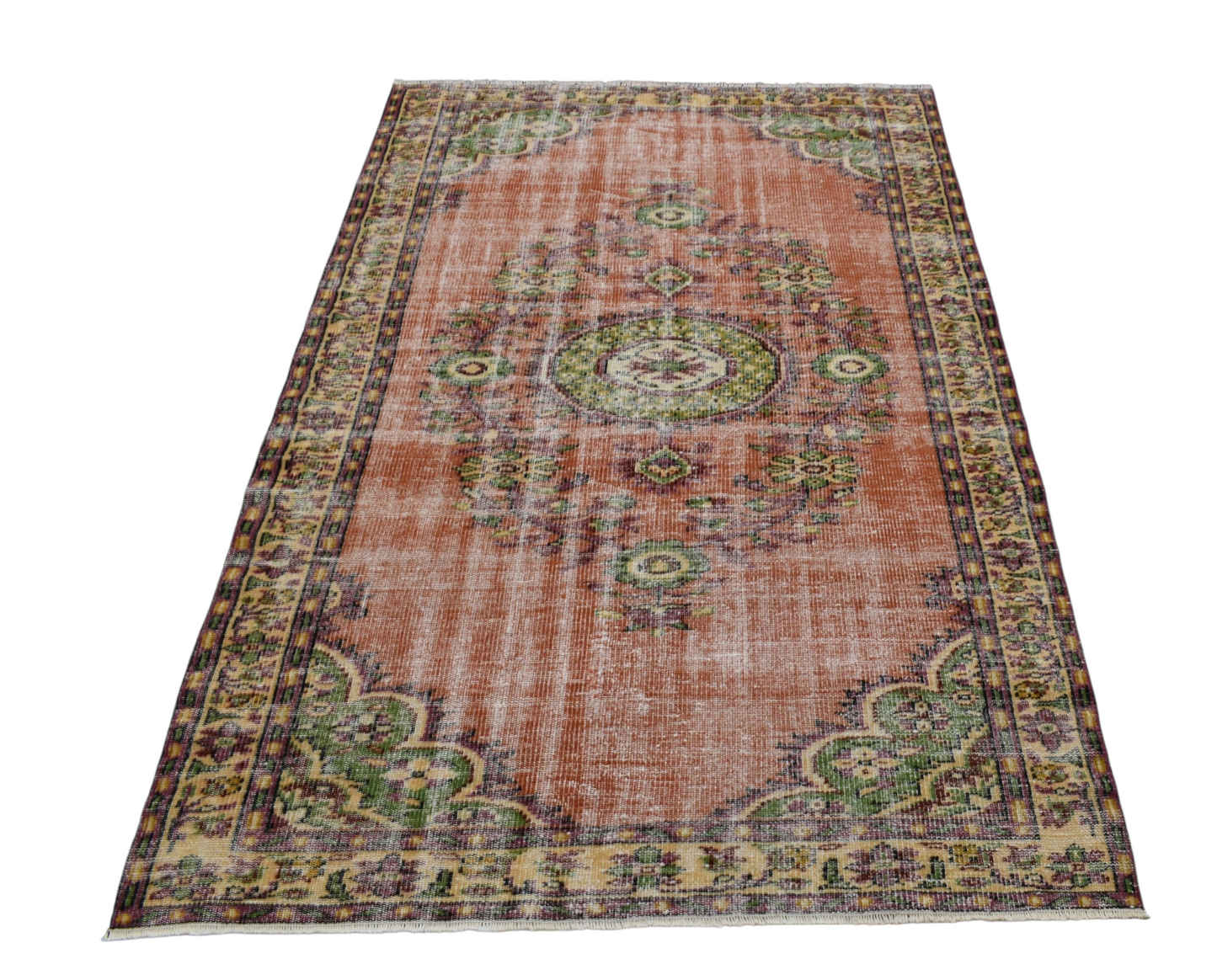 Kilim Antik El Dokuma Göbekli 4m2 Yün Halı 0756 - Vintage - Çok Renkli